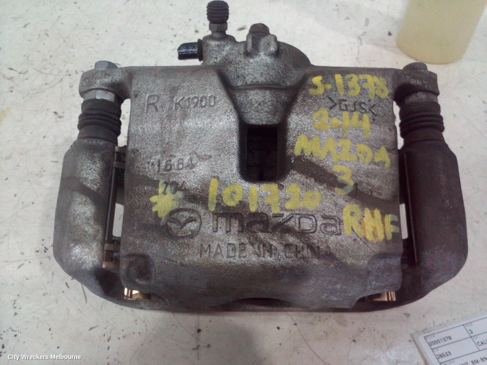 MAZDA 3 CALIPER, RH FRONT, BM-BN, 06/2013 - 02/2019