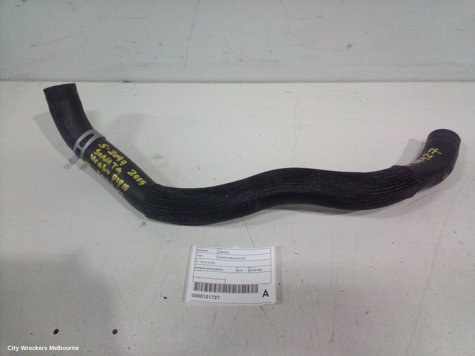 HYUNDAI SONATA WATER PIPES/OUTLETS, LF, 10/2014 - 01/2020