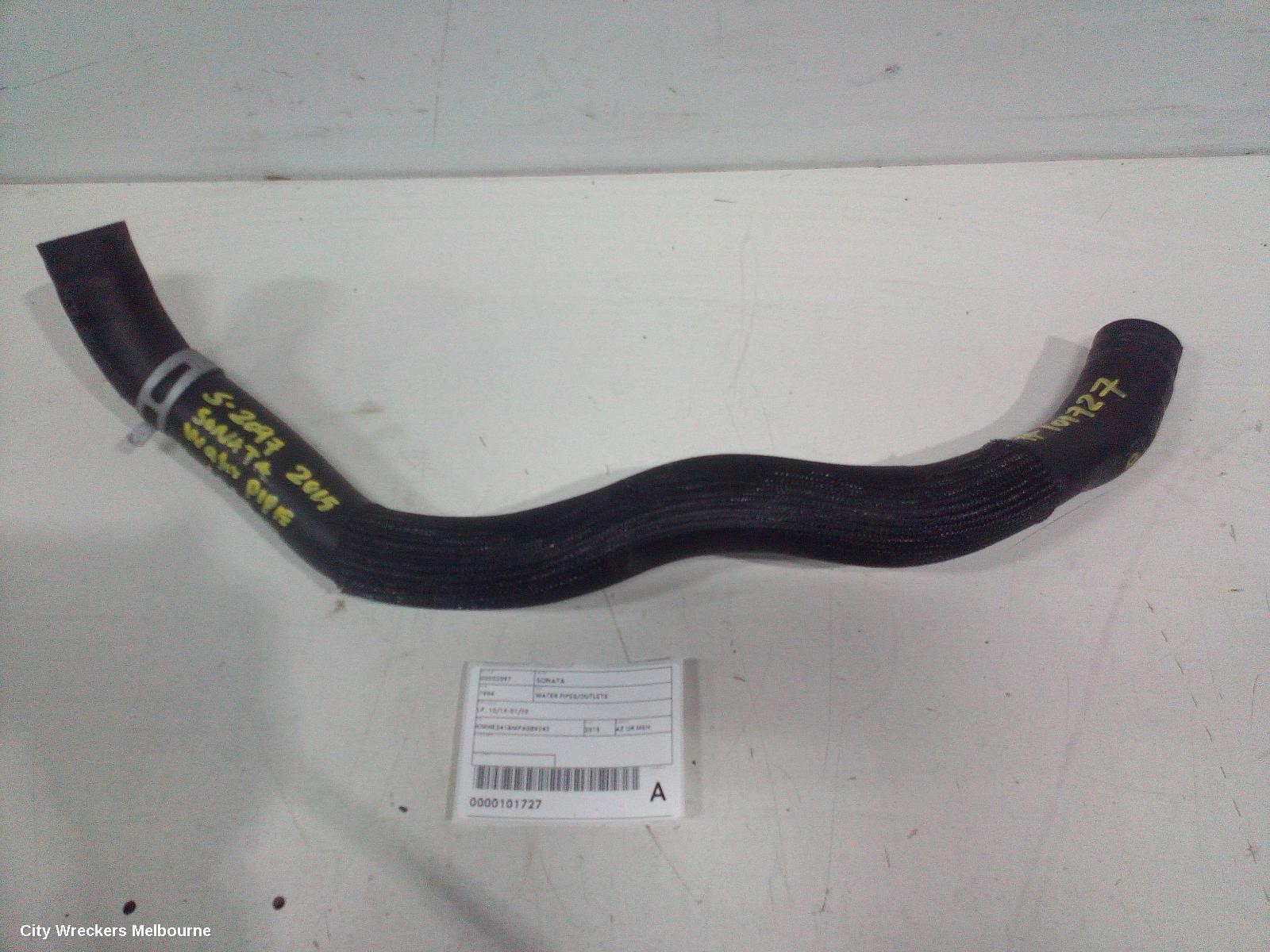 HYUNDAI SONATA WATER PIPES/OUTLETS, LF, 10/2014 - 01/2020