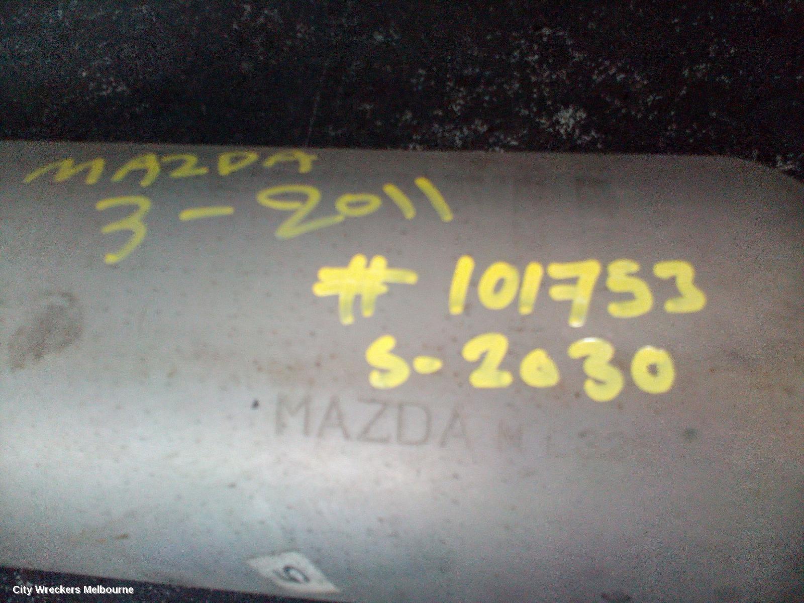MAZDA 3 CATALYTIC CONVERTER, UNDER CAR-CAT TYPE, 2.5, PETROL, SP25, BL, 04/2009 - 10/2013