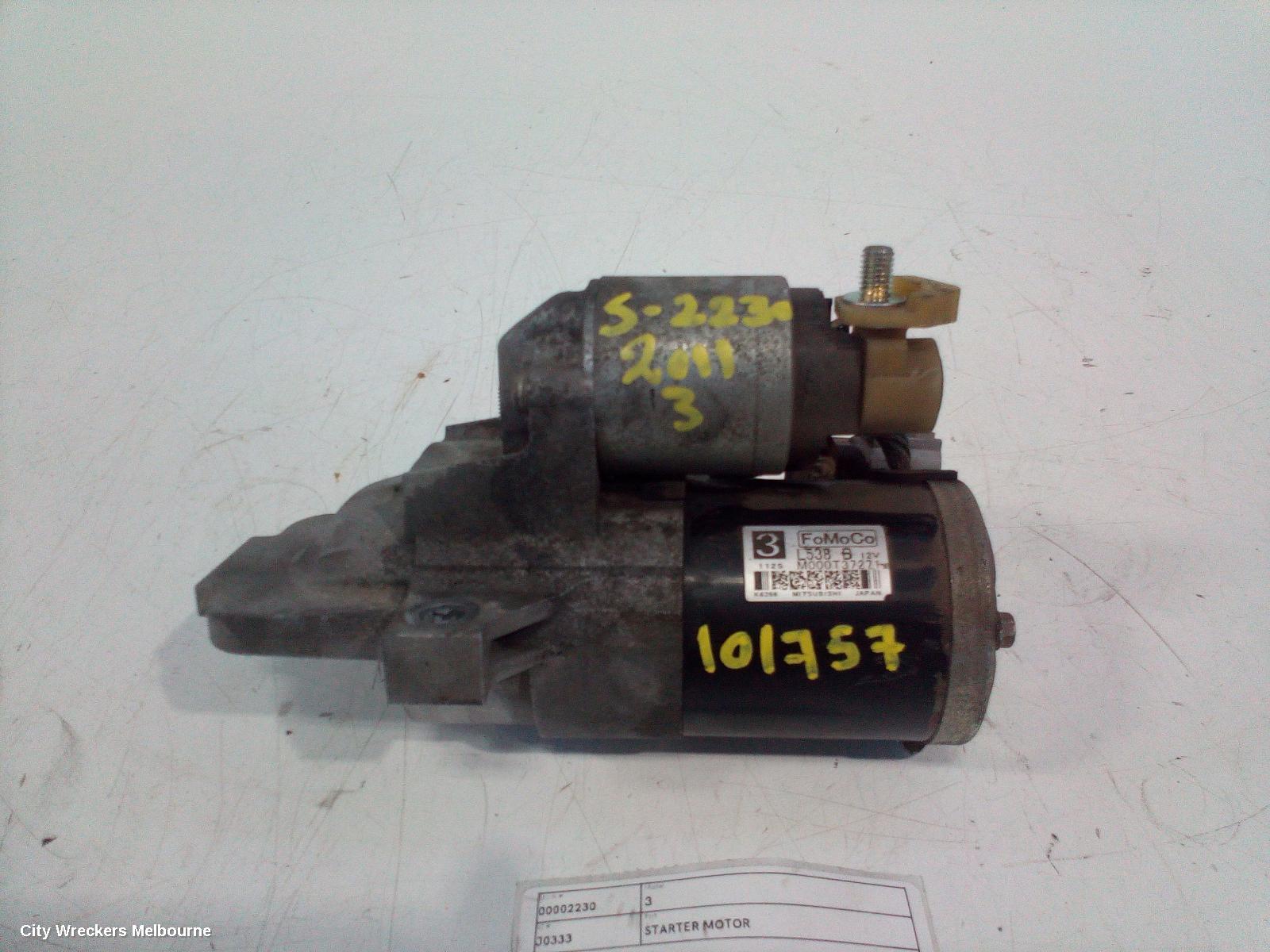 MAZDA 3 STARTER, PETROL, 2.5, P/N L50918400, BL, 04/2009 - 10/2013
