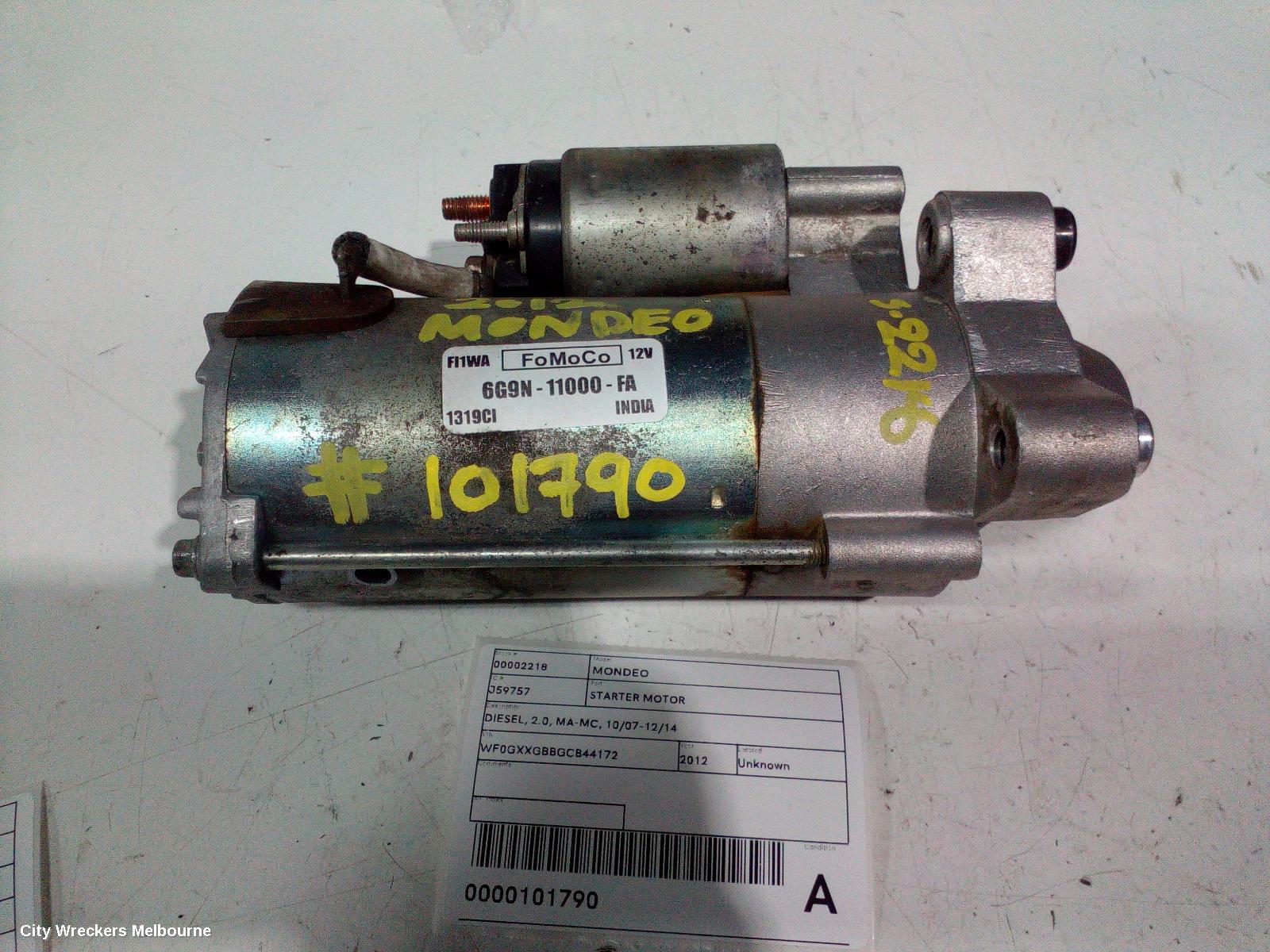 FORD MONDEO STARTER, DIESEL, 2.0, MA-MC, 10/2007 - 12/2014