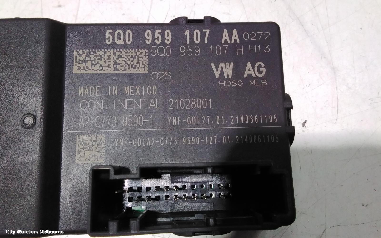 VOLKSWAGEN TIGUAN, 5NA, 06/2016 - 02/2024, LIFTGATE CONTROL MODULE 5Q0959107AA: 101822