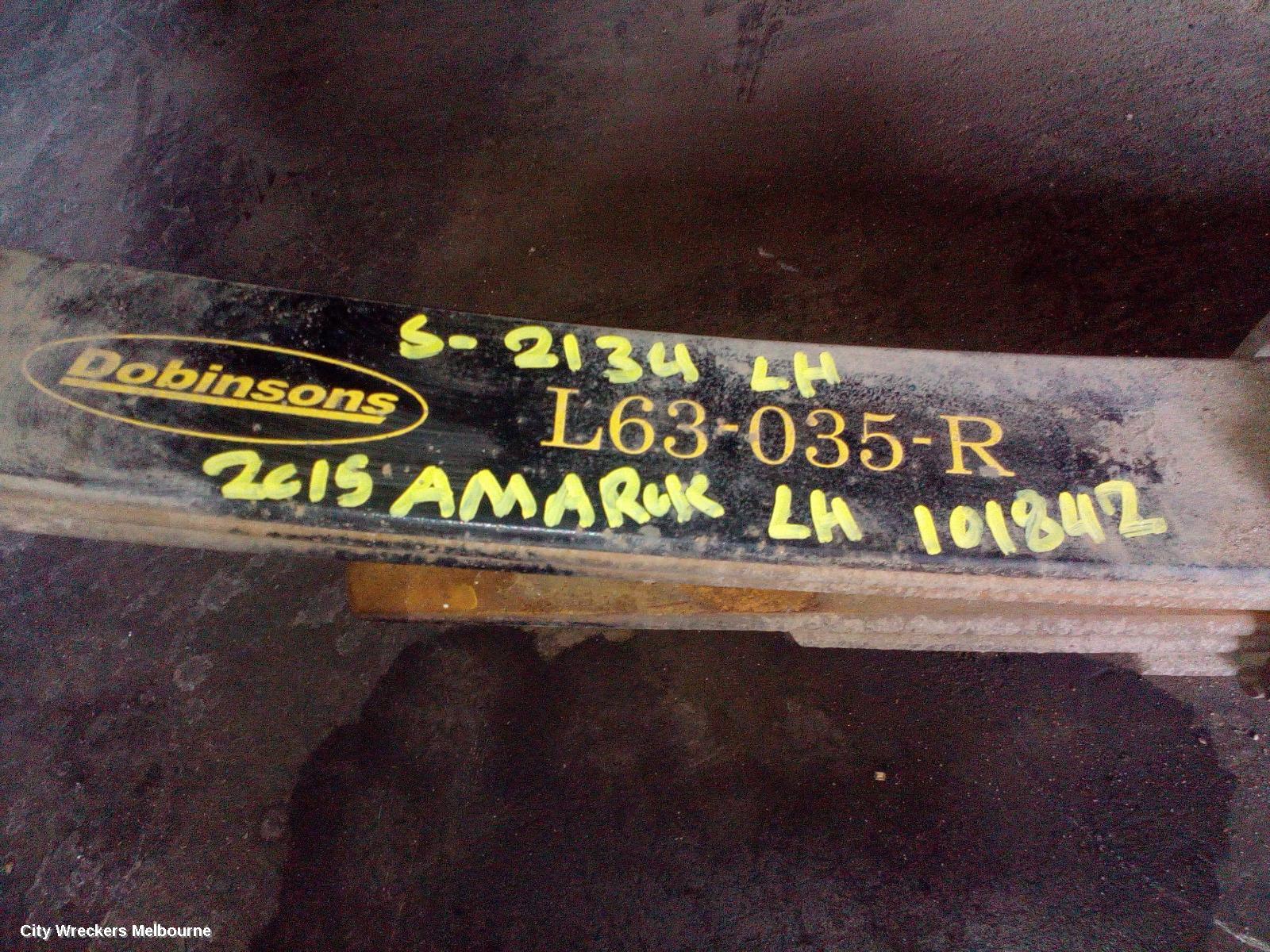 VOLKSWAGEN AMAROK REAR LEAF SPRING, 2H, LH SIDE, 12/2010 ONWARDS