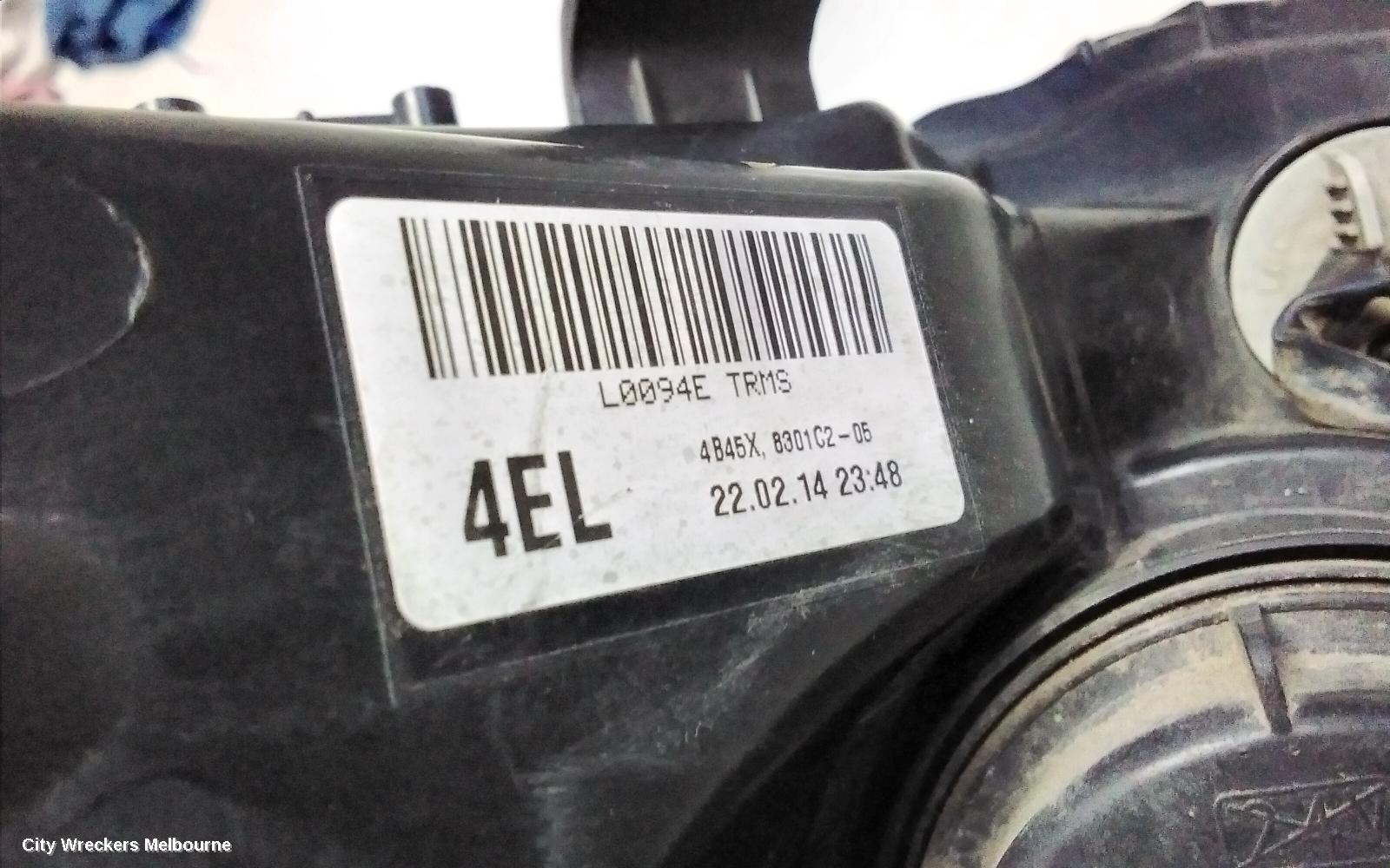 MITSUBISHI OUTLANDER LEFT HEADLAMP, ZJ, XENON, 10/2013 - 03/2015