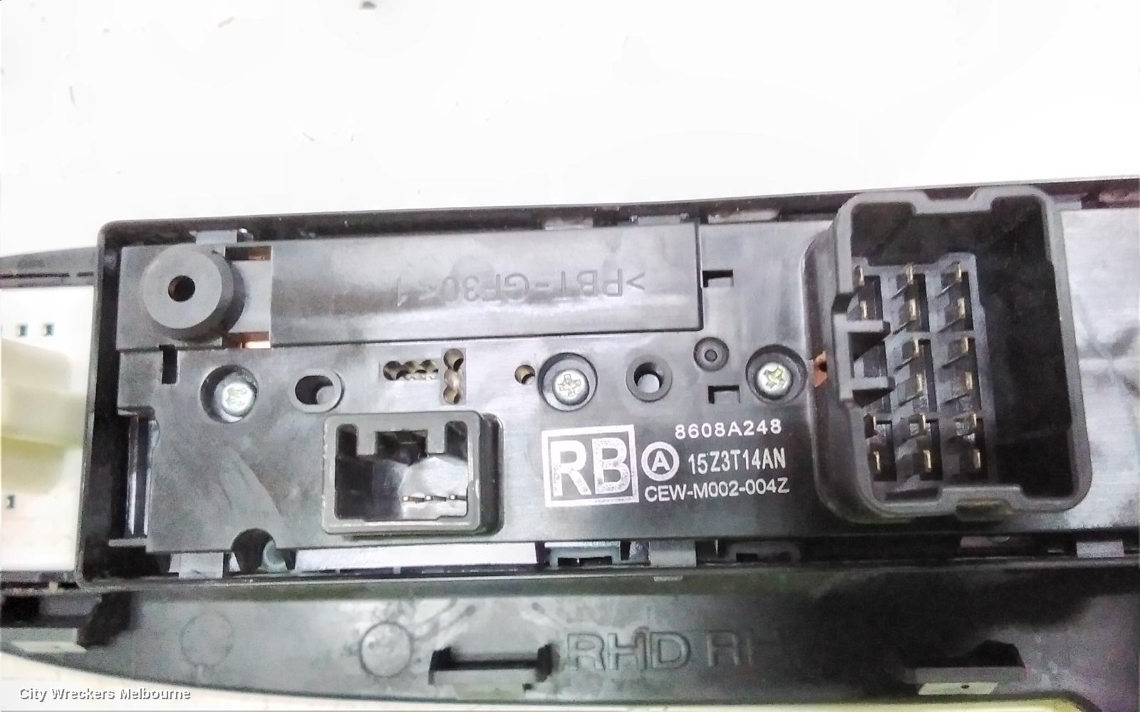 MITSUBISHI OUTLANDER PWR DR WIND SWITCH, RH FRONT (MASTER SWITCH), ZJ, 10/2012 - 03/2015