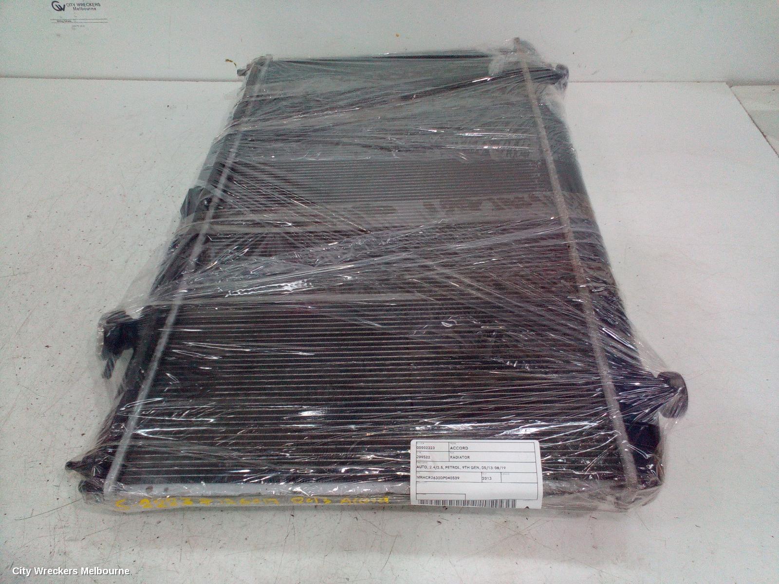 HONDA ACCORD RADIATOR, AUTO, 2.4/3.5, PETROL, 9TH GEN, 05/2013 - 08/2019