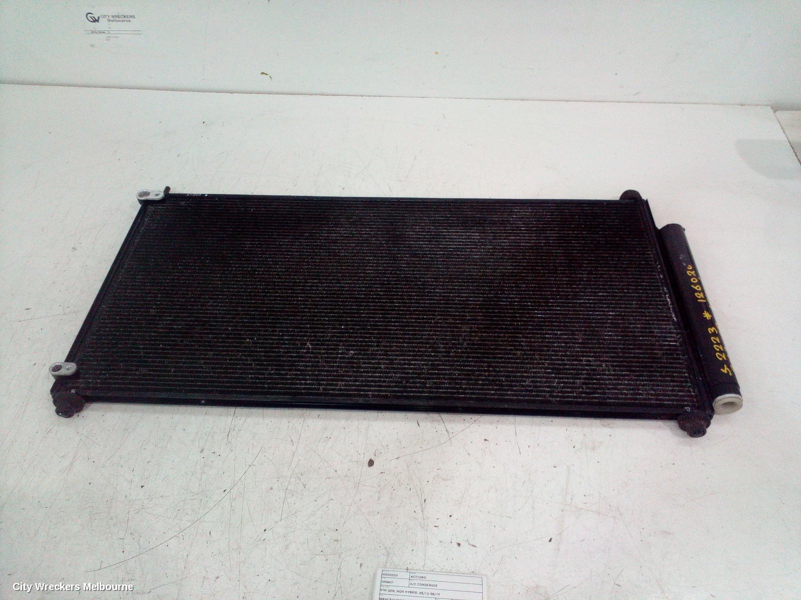 HONDA ACCORD A/C CONDENSER, 9TH GEN, NON HYBRID, 05/2013 - 08/2019