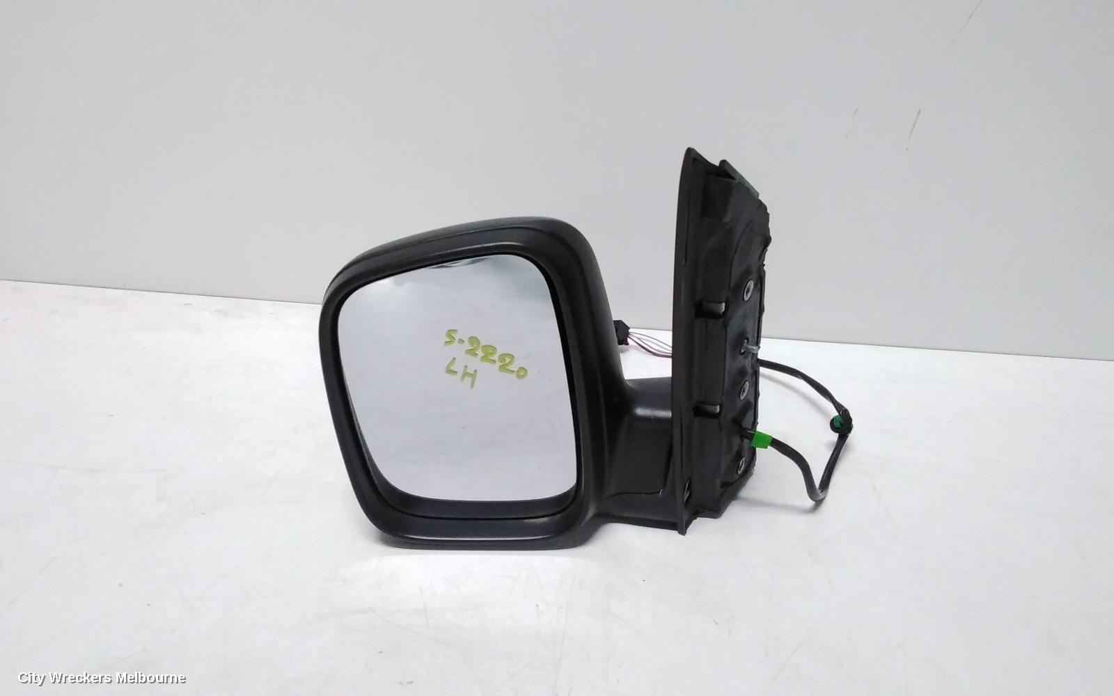 VOLKSWAGEN CADDY LEFT DOOR MIRROR, 2K, POWER, TEXTURED, 12/2004 - 06/2015