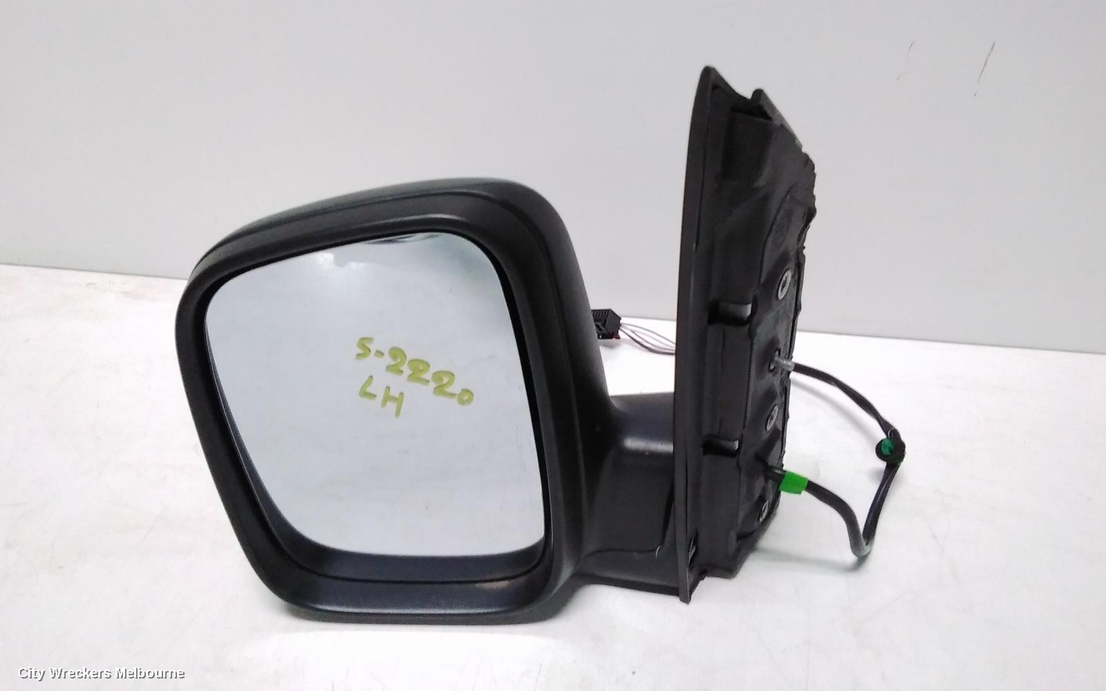 VOLKSWAGEN CADDY LEFT DOOR MIRROR, 2K, POWER, TEXTURED, 12/2004 - 06/2015