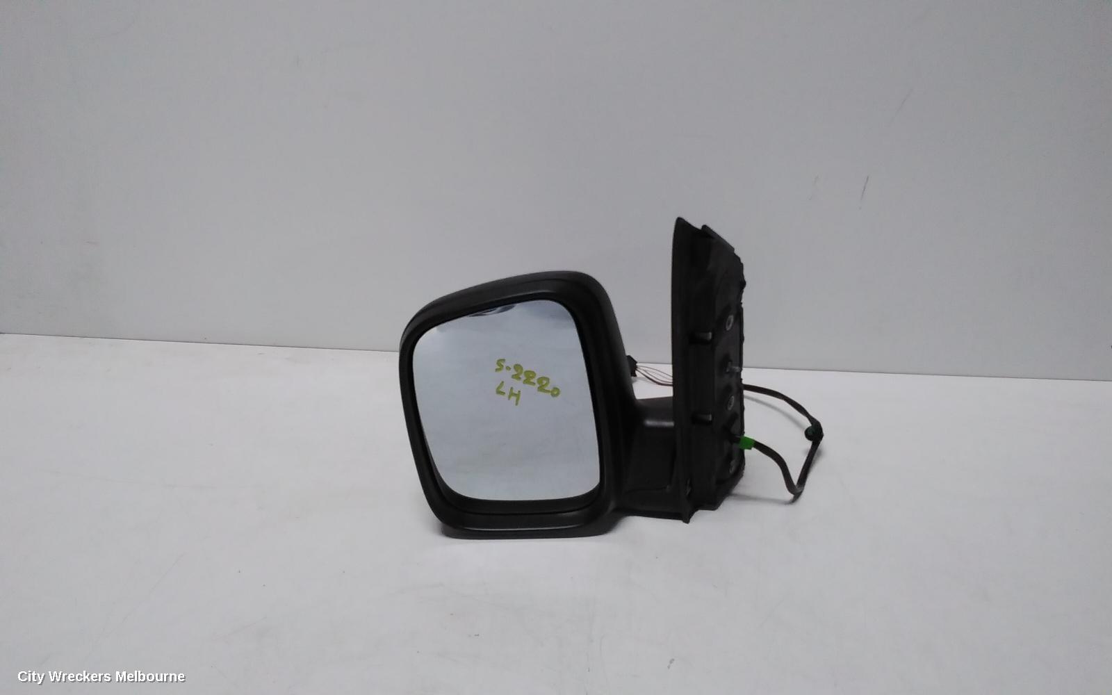 VOLKSWAGEN CADDY LEFT DOOR MIRROR, 2K, POWER, TEXTURED, 12/2004 - 06/2015