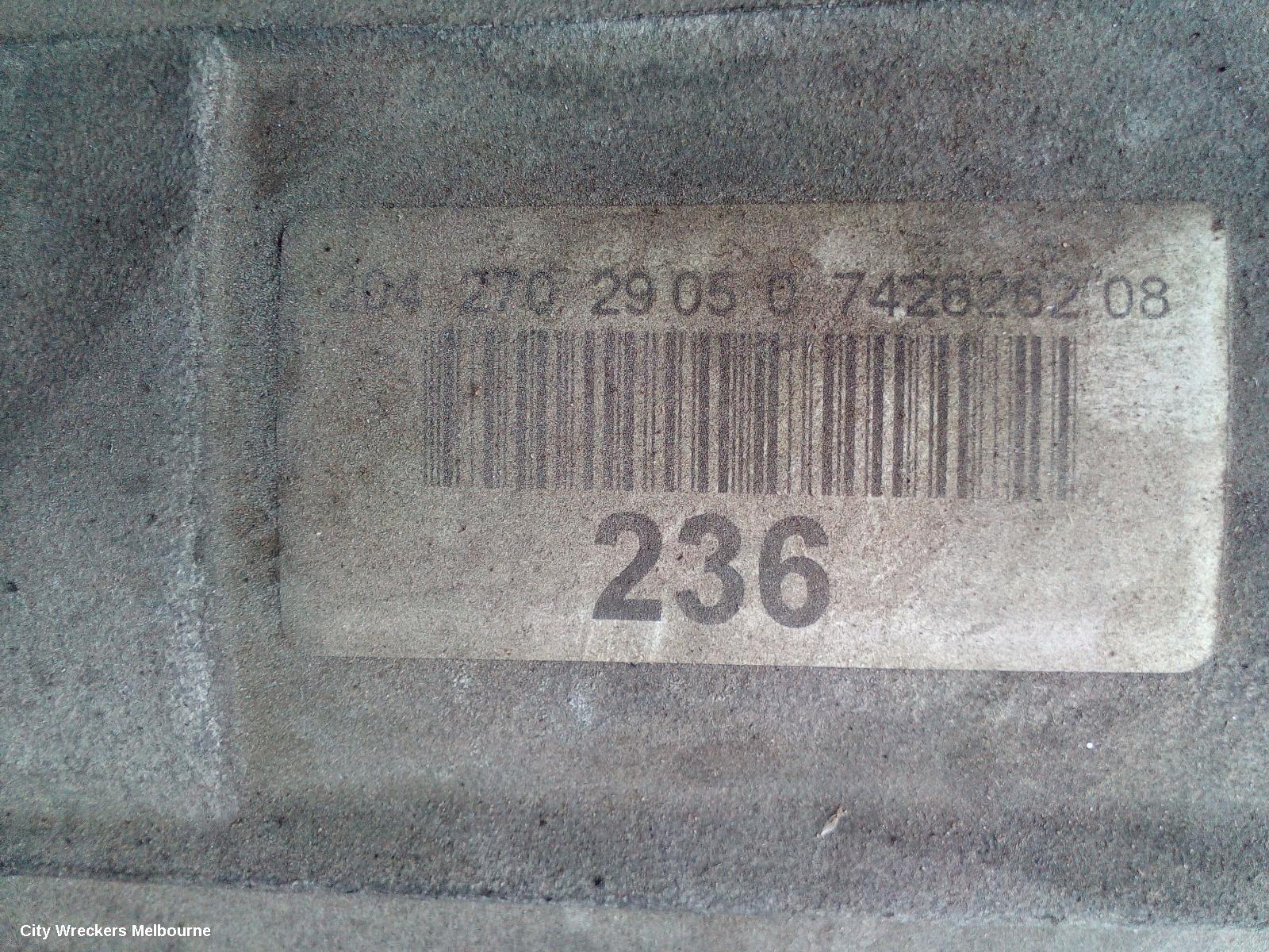 MERCEDES C CLASS TRANS/GEARBOX, AUTO, RWD, PETROL, 1.8, TURBO, W204/S204/C204, C250BE, 722.997 CODE, 05/2011 - 01/2015