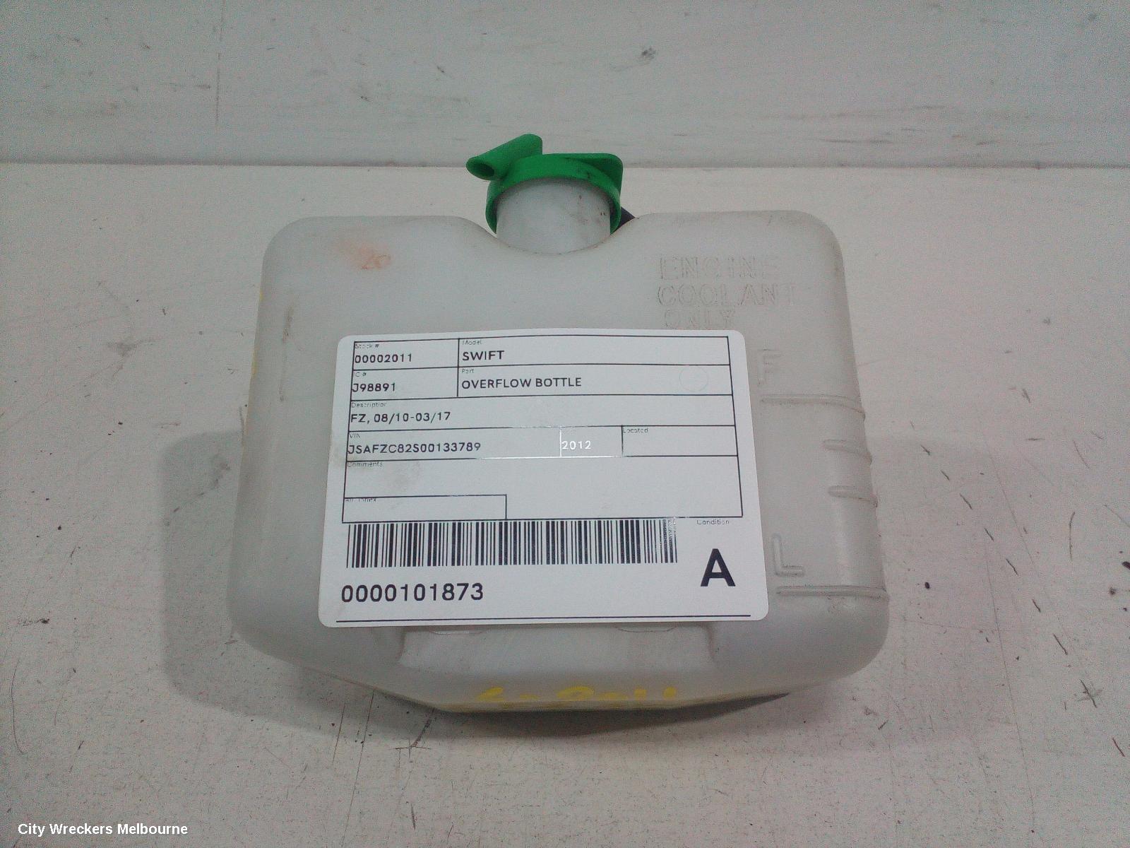 SUZUKI SWIFT OVERFLOW BOTTLE, FZ, 08/2010 - 03/2017