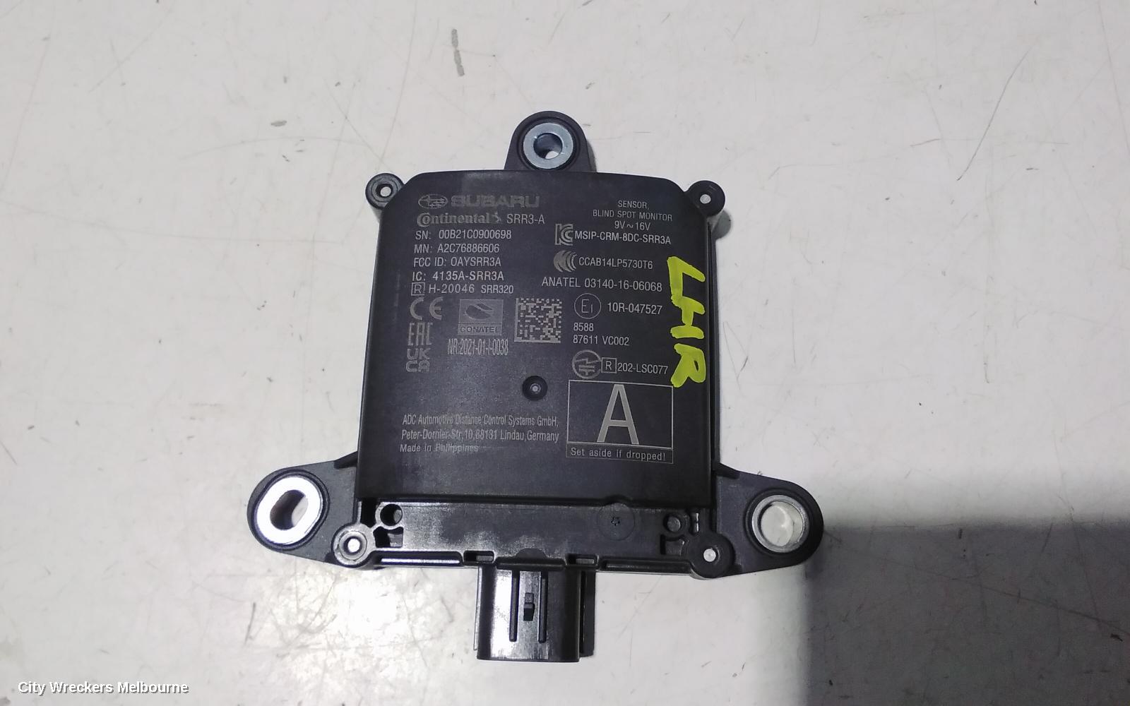 SUBARU XV, G5X, 03/2017 - 06/2023, LHR BLIND SPOT MODULE: 101952
