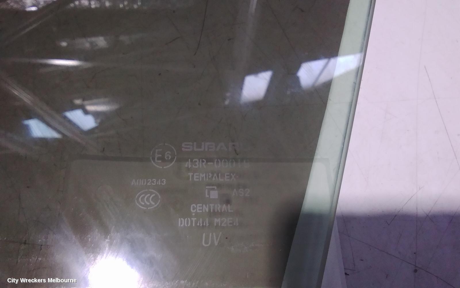 SUBARU XV LEFT FRONT DOOR WINDOW, G5X, 03/2017 - 06/2023