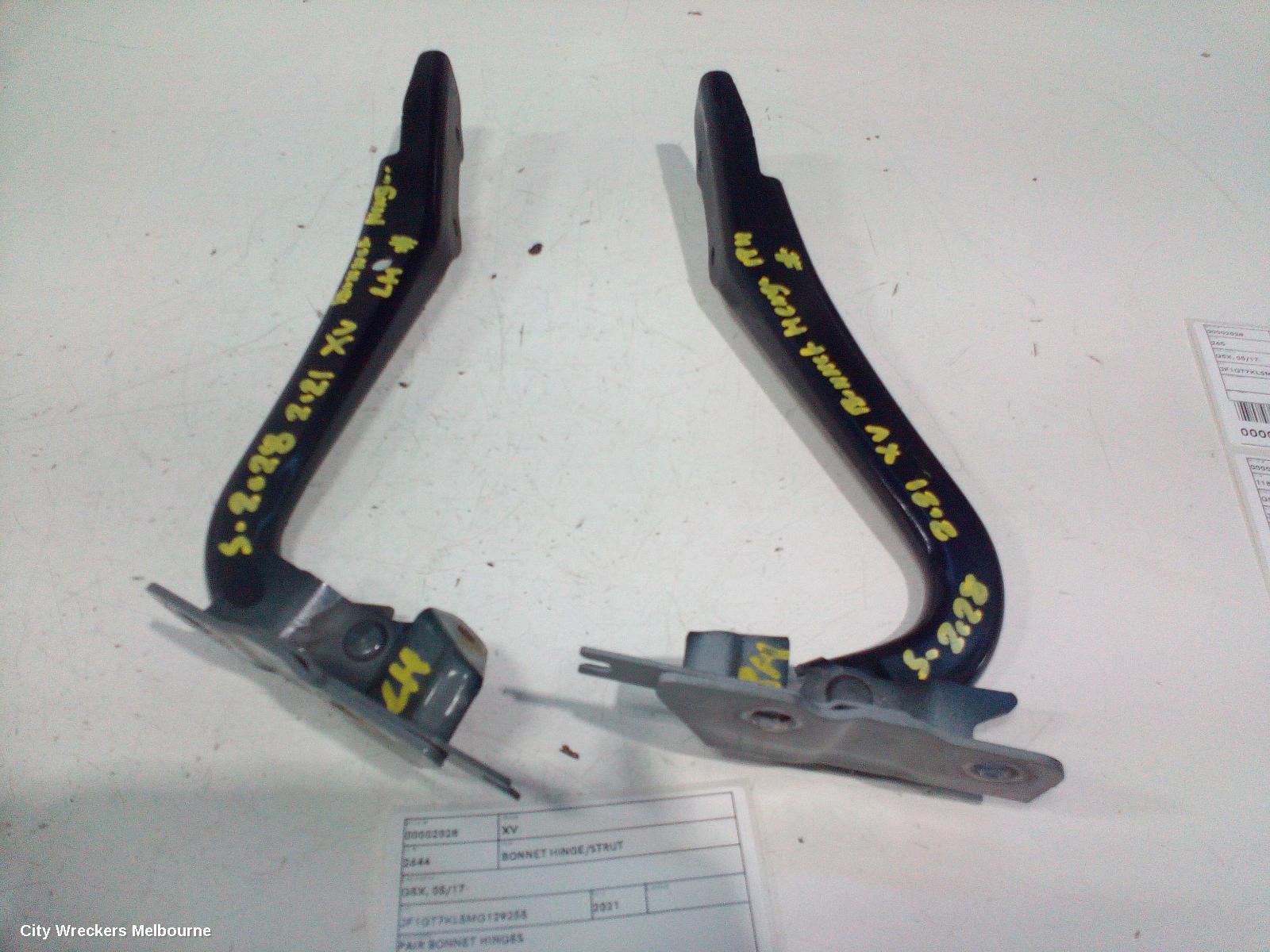 SUBARU XV BONNET HINGE/STRUT, G5X, HINGES (PAIR), 03/2017 - 06/2023