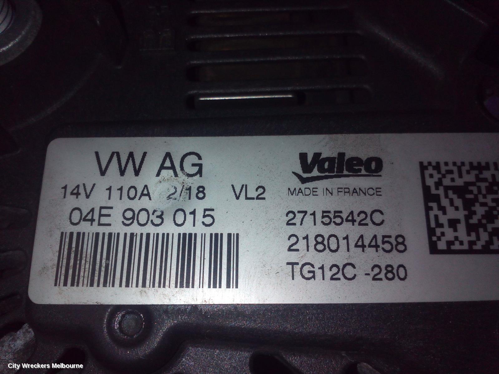 SKODA RAPID ALTERNATOR, PETROL, 1.4, TURBO, NH, 05/2014 - 12/2020
