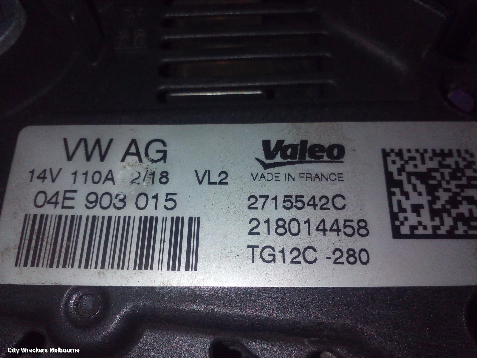 SKODA RAPID ALTERNATOR, PETROL, 1.4, TURBO, NH, 05/2014 - 12/2020