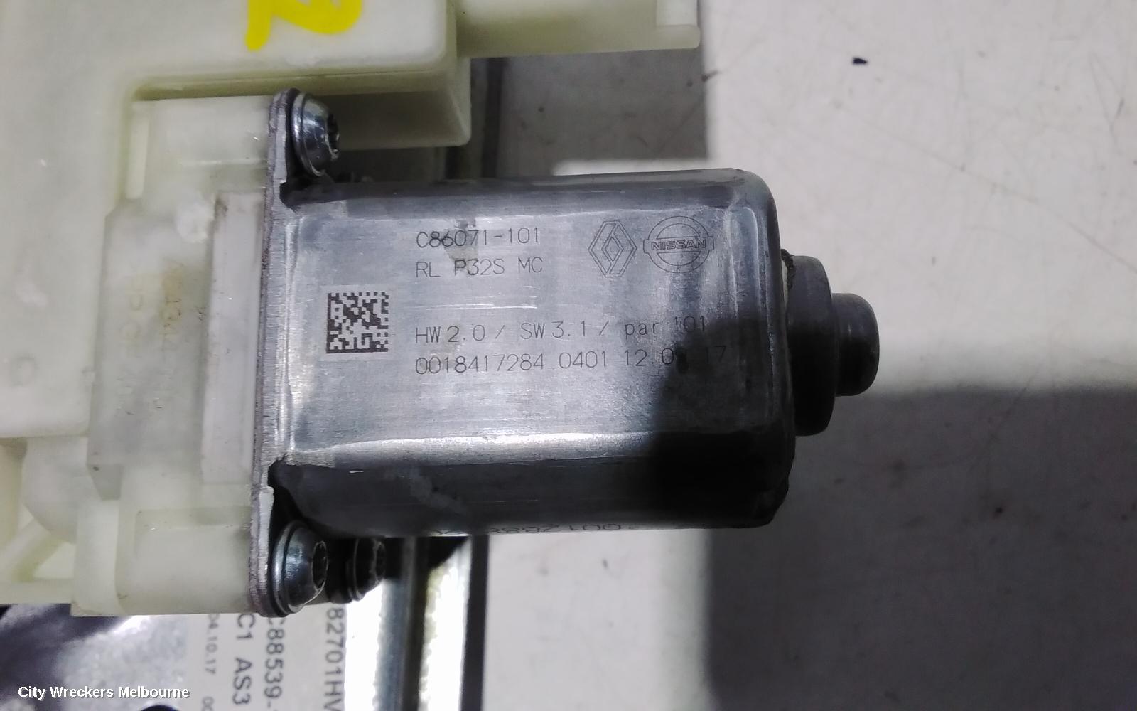 NISSAN QASHQAI LEFT REAR WND REG/MOTOR, J11, 12/2013 - 07/2021