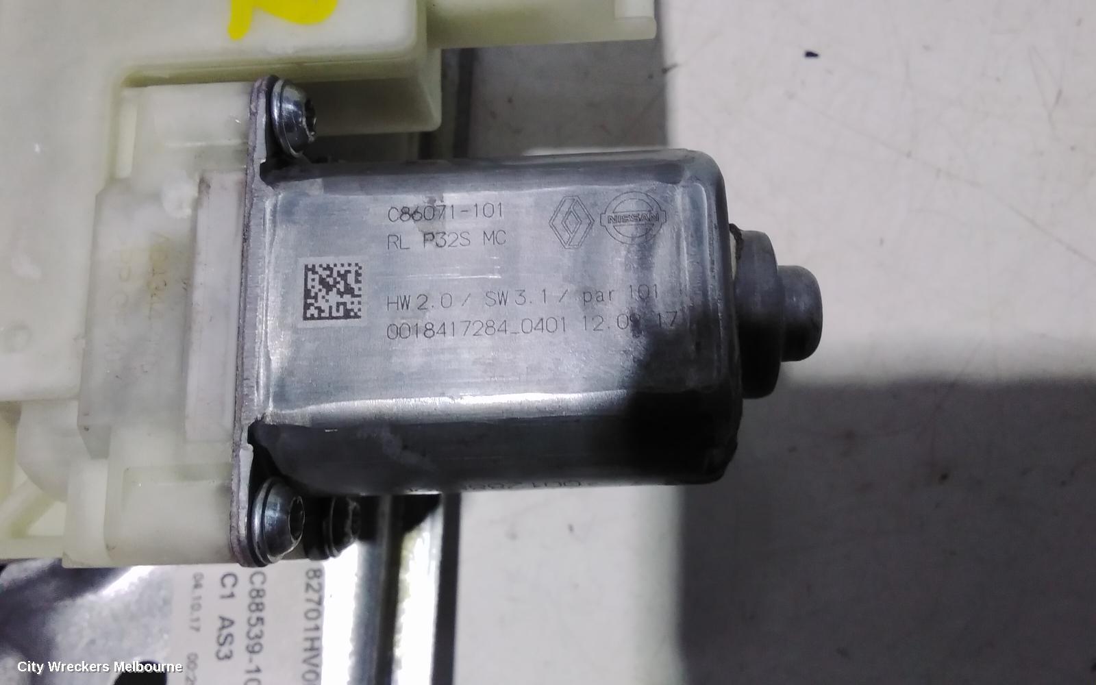 NISSAN QASHQAI LEFT REAR WND REG/MOTOR, J11, 12/2013 - 07/2021