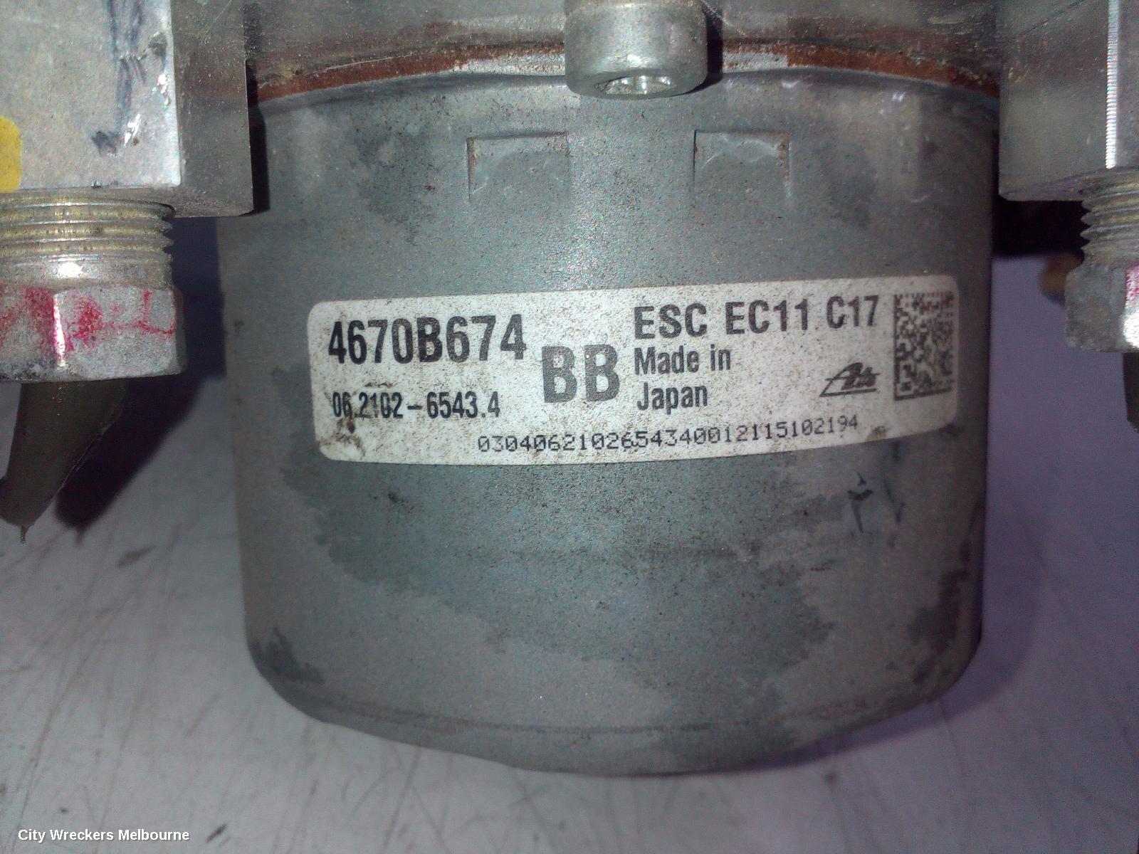 MITSUBISHI ASX ABS PUMP/MODULATOR, XA-XD, P/N 4670B674, 05/2010 ONWARDS