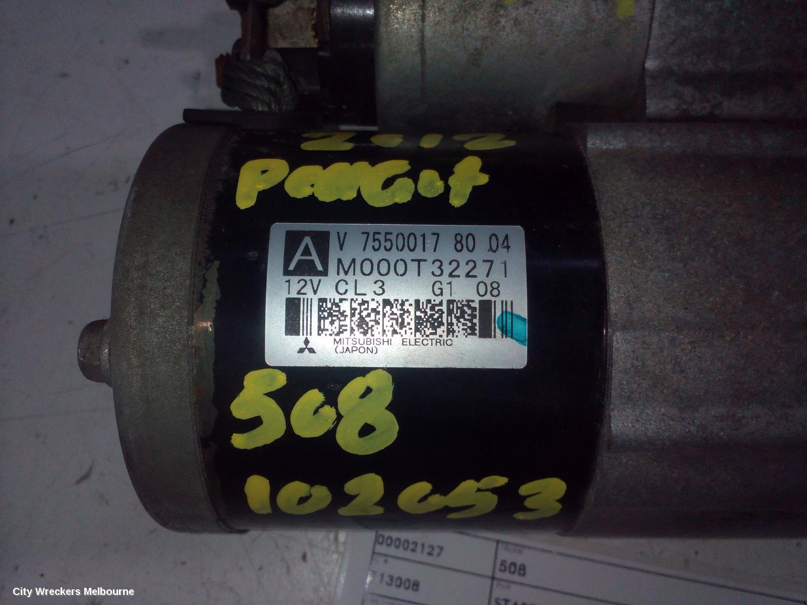 PEUGEOT 508 STARTER, PETROL, 1.6, VIN VF38*5FV, 07/2011 - 02/2015