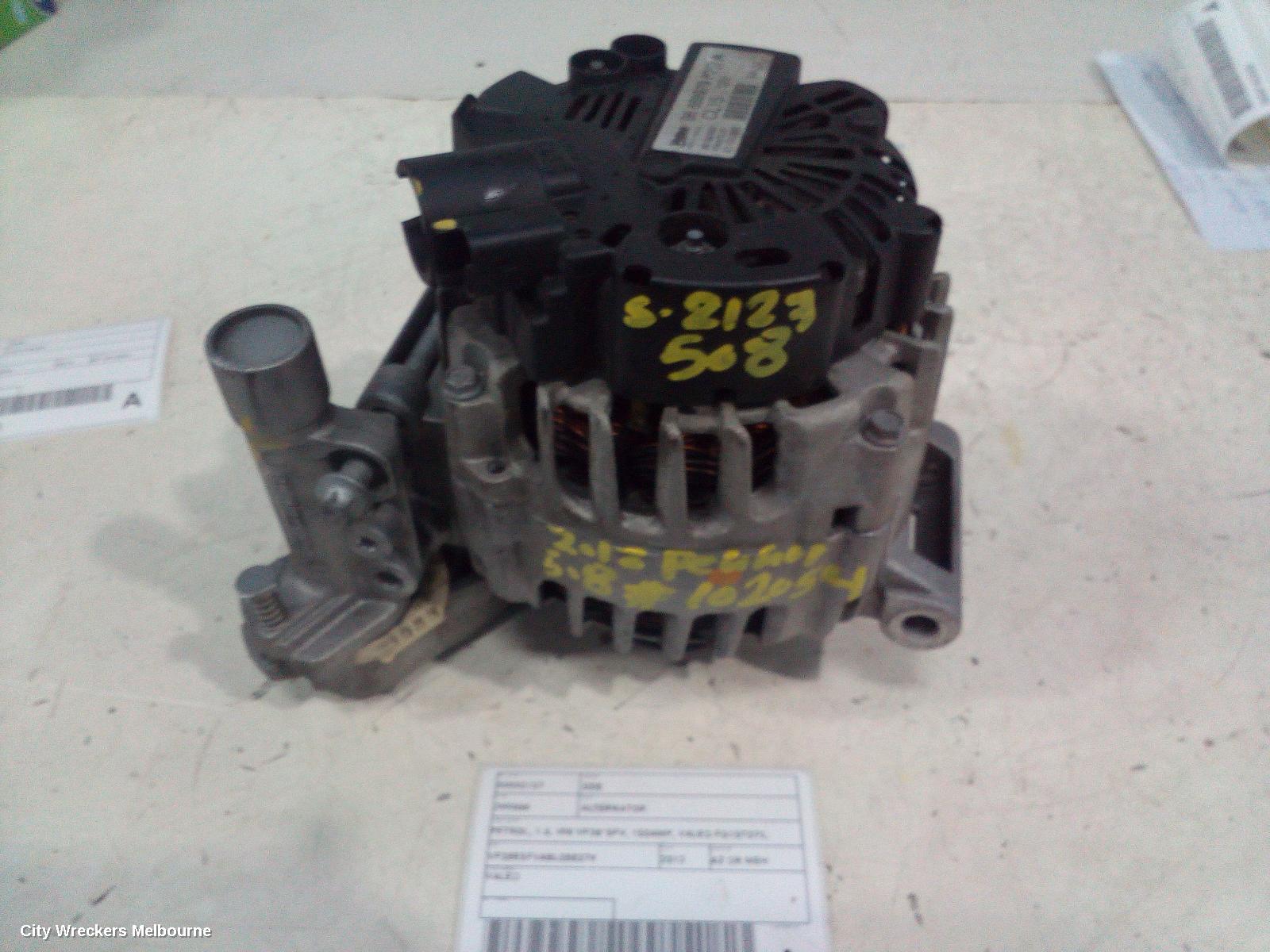 PEUGEOT 508 ALTERNATOR, PETROL, 1.6, VIN VF38*5FV, 150AMP, VALEO FG15T072, 07/2011 - 02/2015