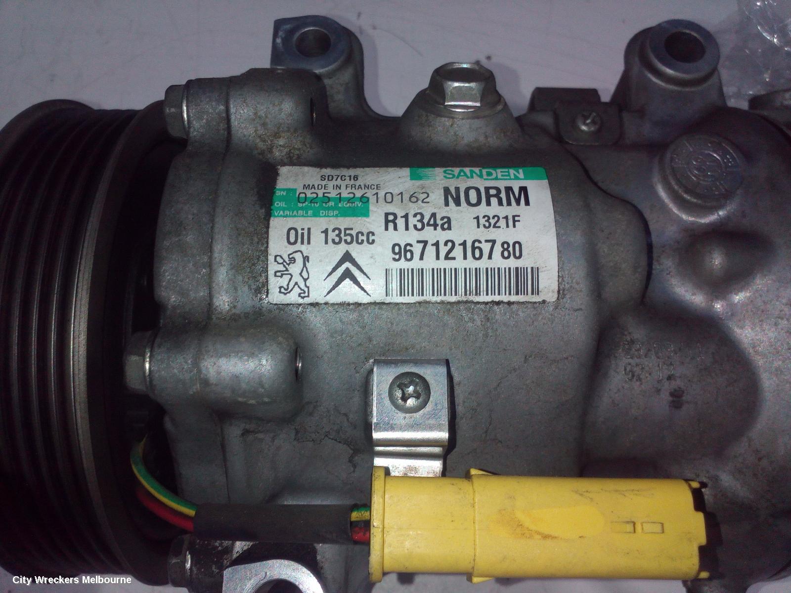 PEUGEOT 508 A/C COMPRESSOR, 1.6, PETROL, VIN VF38*5FV, SANDEN SD6C12 1367F, 07/2011 - 02/2015