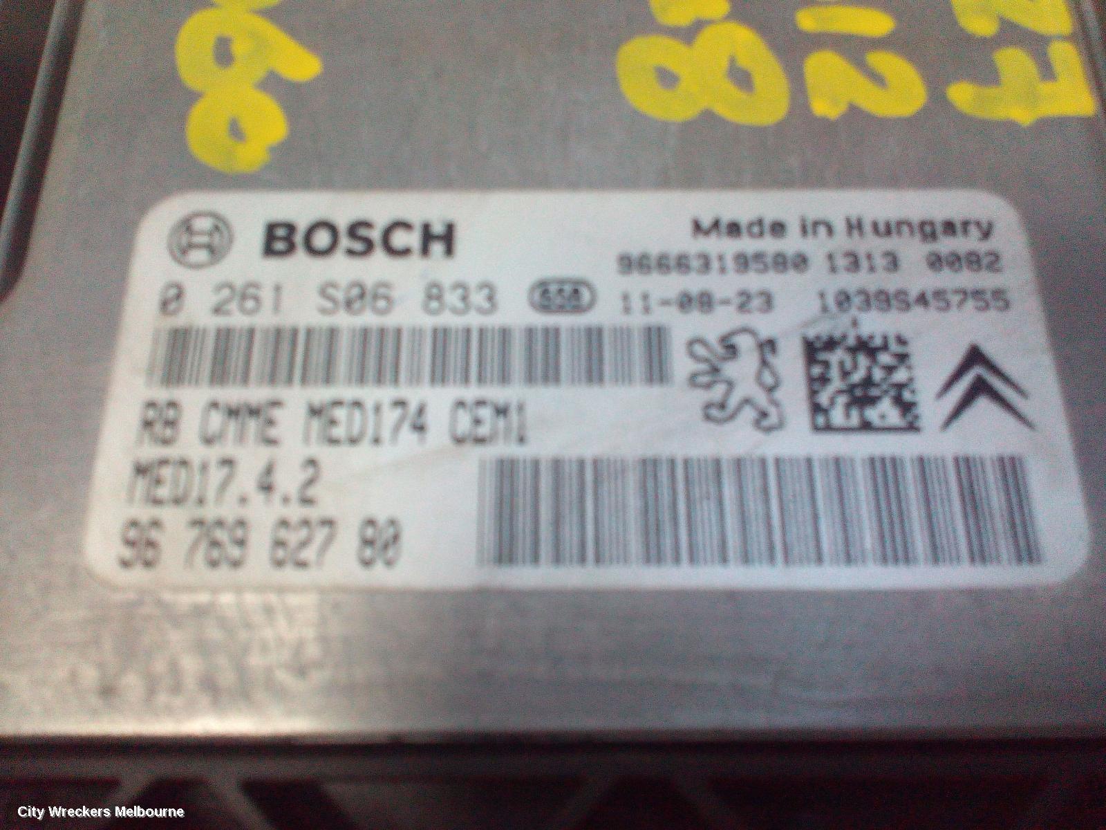 PEUGEOT 508 ECU, ENGINE ECU, 1.6, PETROL, VIN VF38*5FV, ECU ONLY, 07/2011 - 02/2015