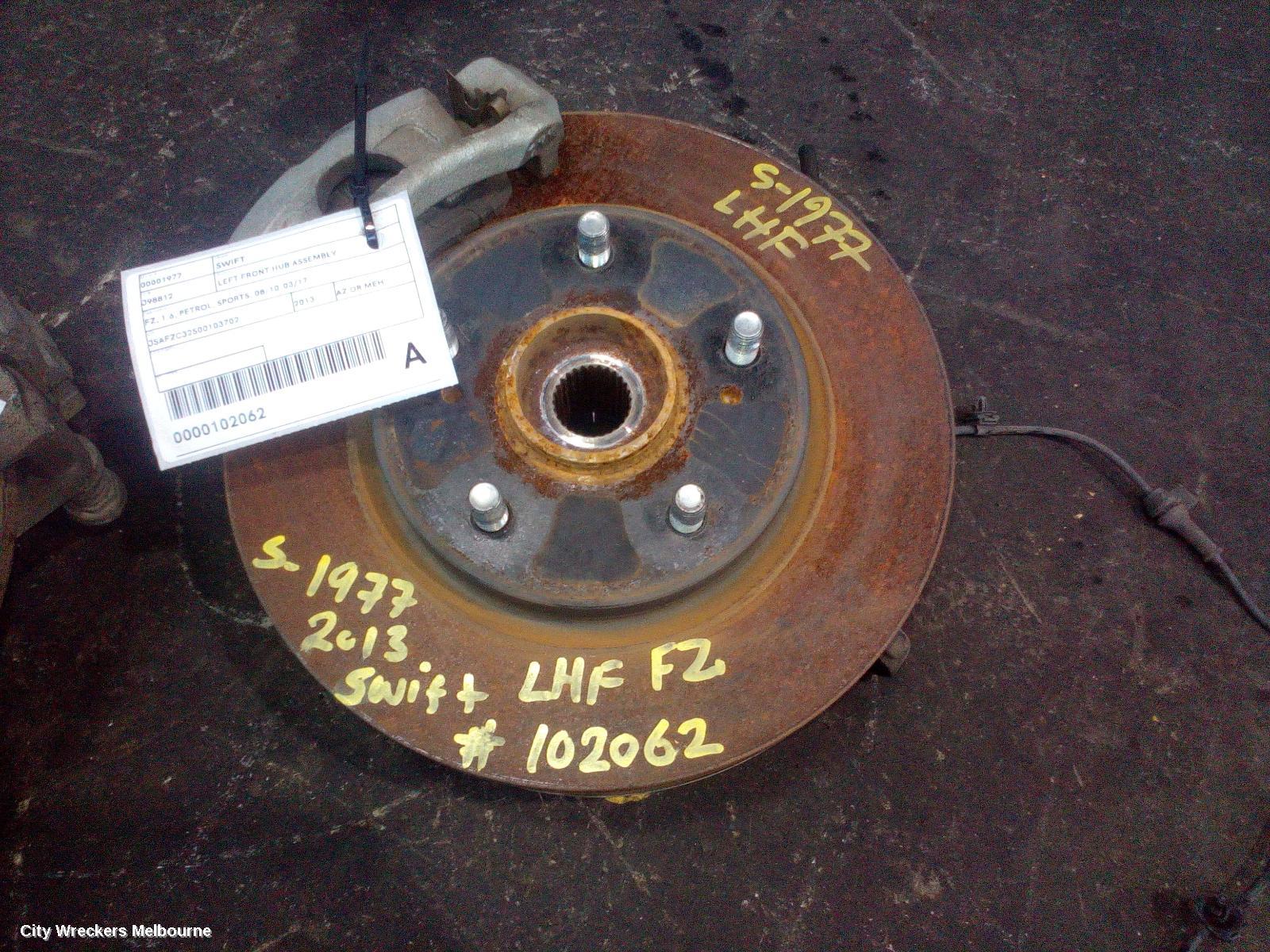 SUZUKI SWIFT LEFT FRONT HUB ASSEMBLY, FZ, 1.6, PETROL, SPORTS, 08/2010 - 03/2017
