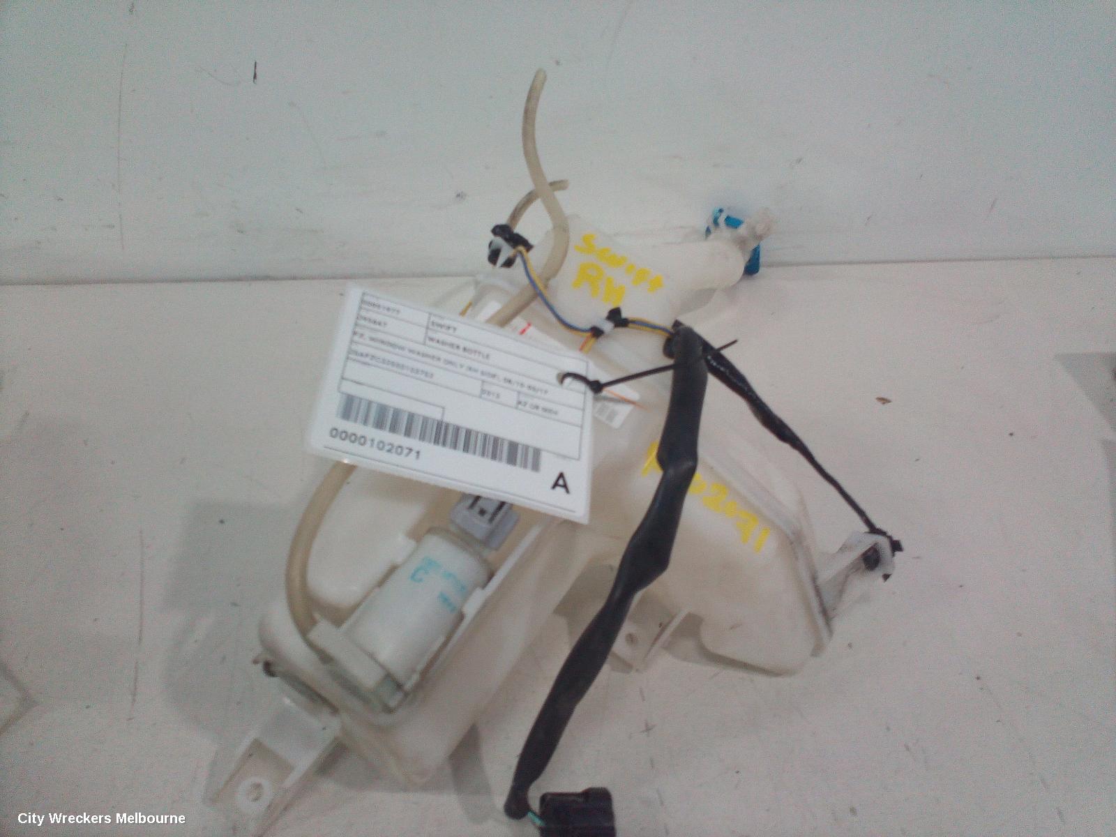 SUZUKI SWIFT WASHER BOTTLE, FZ, WINDOW WASHER ONLY (RH SIDE), 08/2010 - 03/2017
