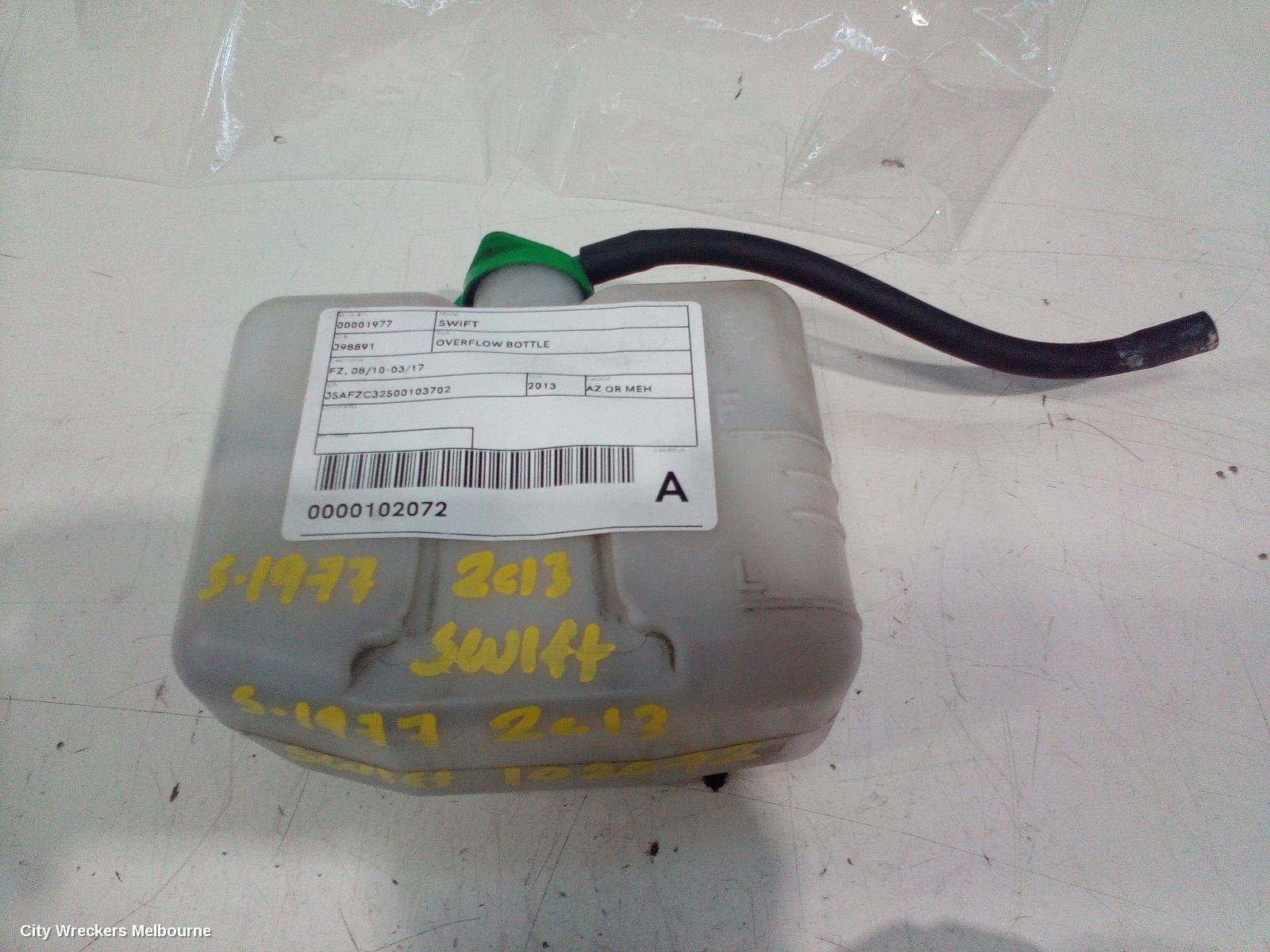 SUZUKI SWIFT OVERFLOW BOTTLE, FZ, 08/2010 - 03/2017