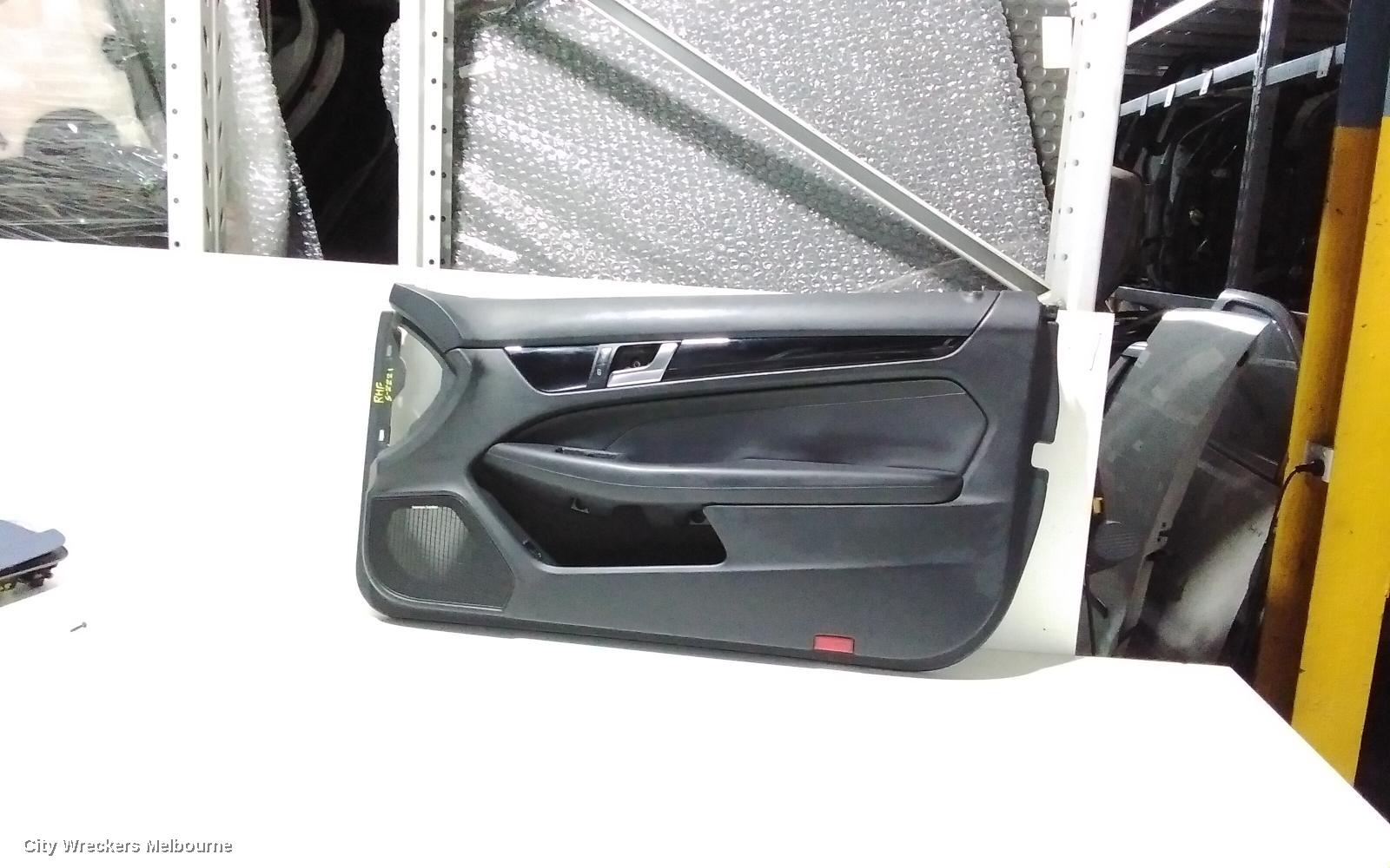 MERCEDES C CLASS DOOR TRIM, RH FRONT, C204, BLACK, LEATHER, 05/2011 - 01/2015