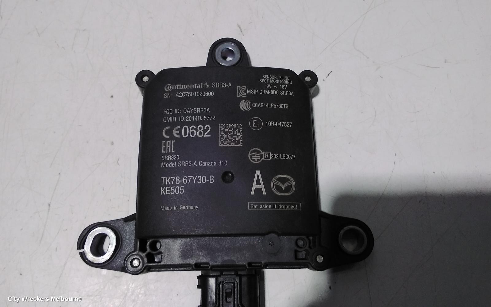 MAZDA CX9 ECU, BLIND SPOT MONITOR CONTROL MODULE (LH REAR), TC, 07/2016 ONWARDS