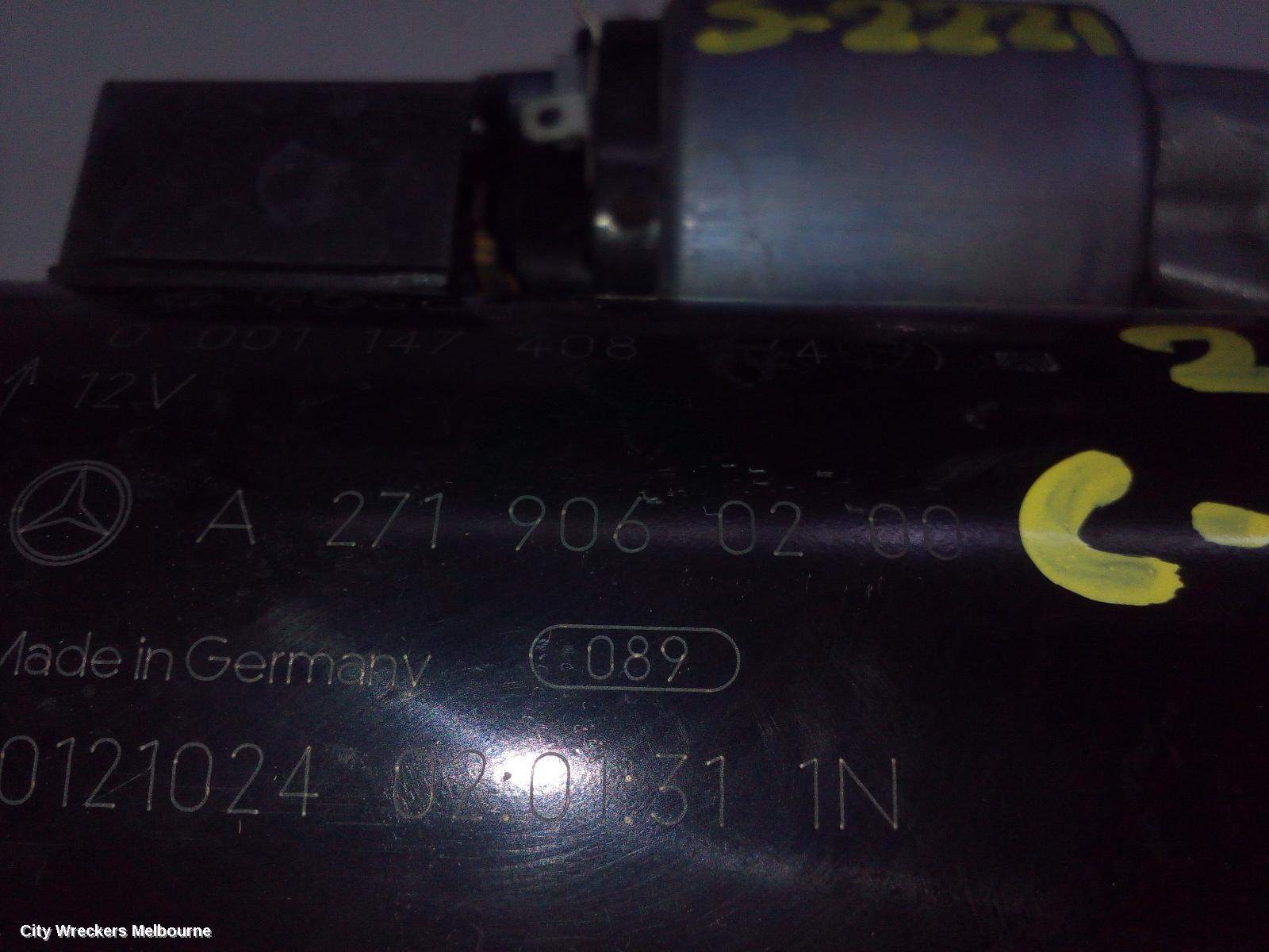 MERCEDES C CLASS STARTER, PETROL, 1.8, TURBO (W/ STOP/START TYPE), P/N A2719060200, W204/C204, 01/2010 - 01/2015