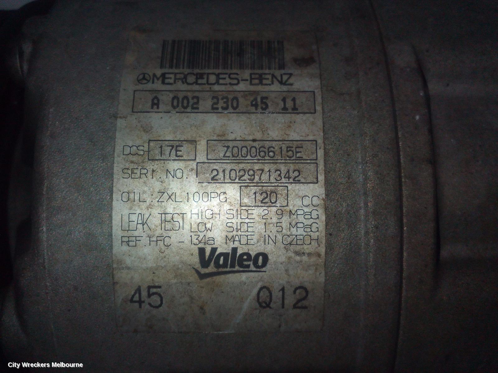 MERCEDES C CLASS A/C COMPRESSOR, W204/S204/C204, 1.8, PETROL, 12/2009 - 01/2015