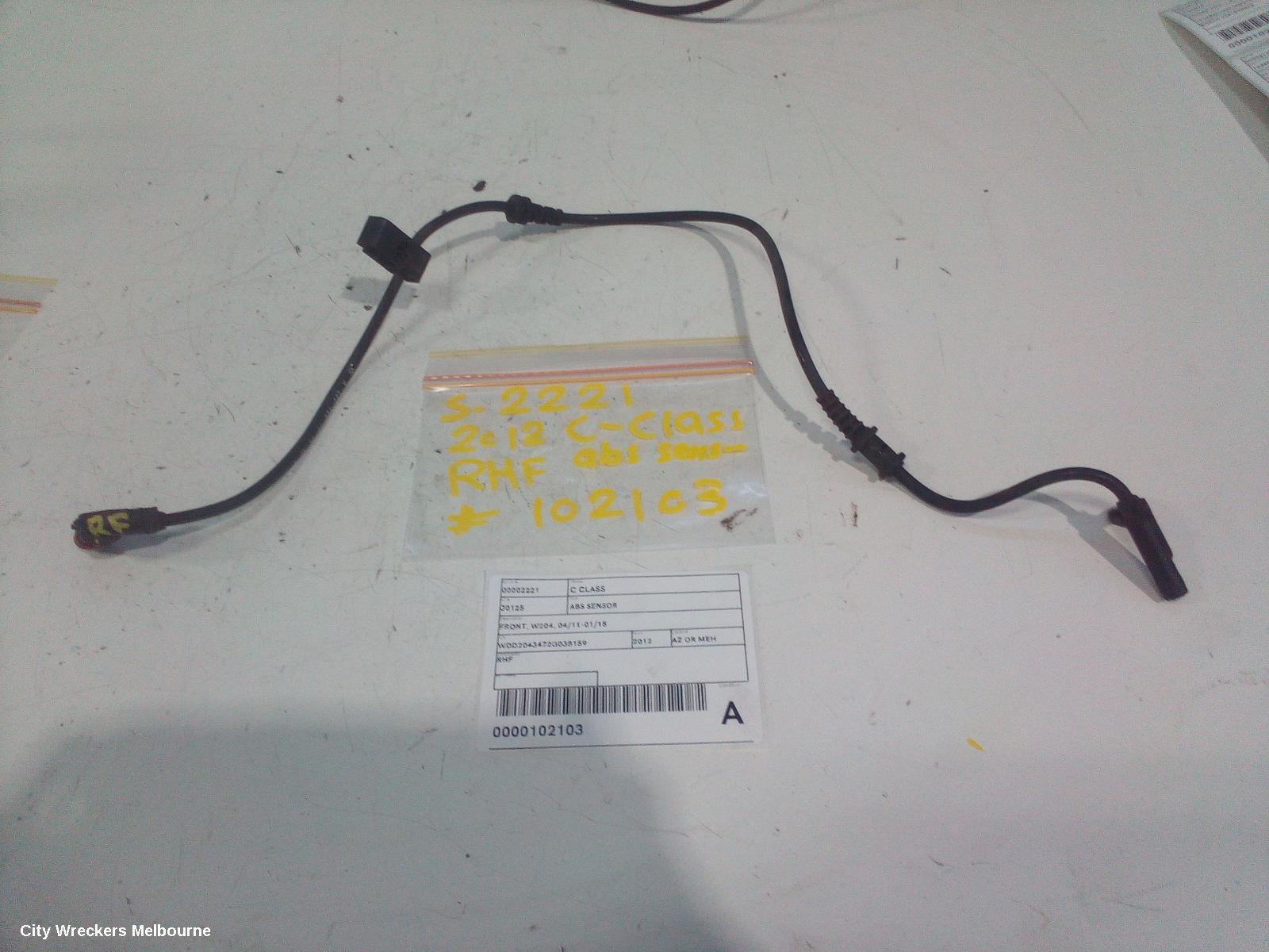 MERCEDES C CLASS ABS SENSOR, FRONT, W204, 04/2011 - 01/2015