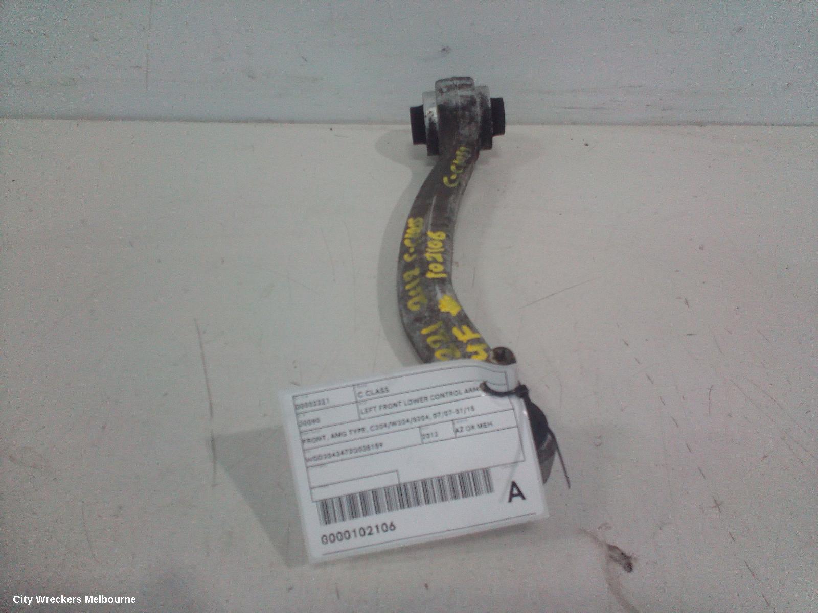 MERCEDES C CLASS LEFT FRONT LOWER CONTROL ARM, FRONT, AMG TYPE, C204/W204/S204, 07/2007 - 01/2015