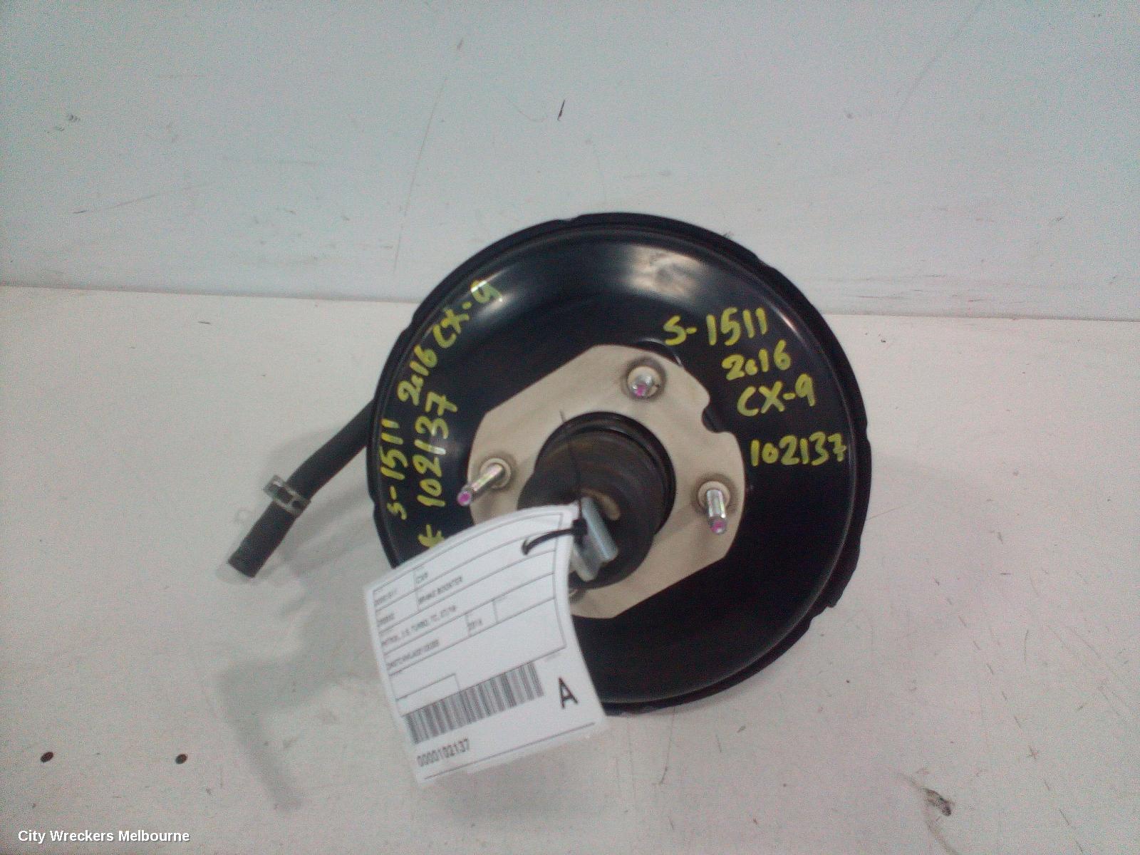 MAZDA CX9 BRAKE BOOSTER, PETROL, 2.5, TURBO, TC, 07/2016 ONWARDS