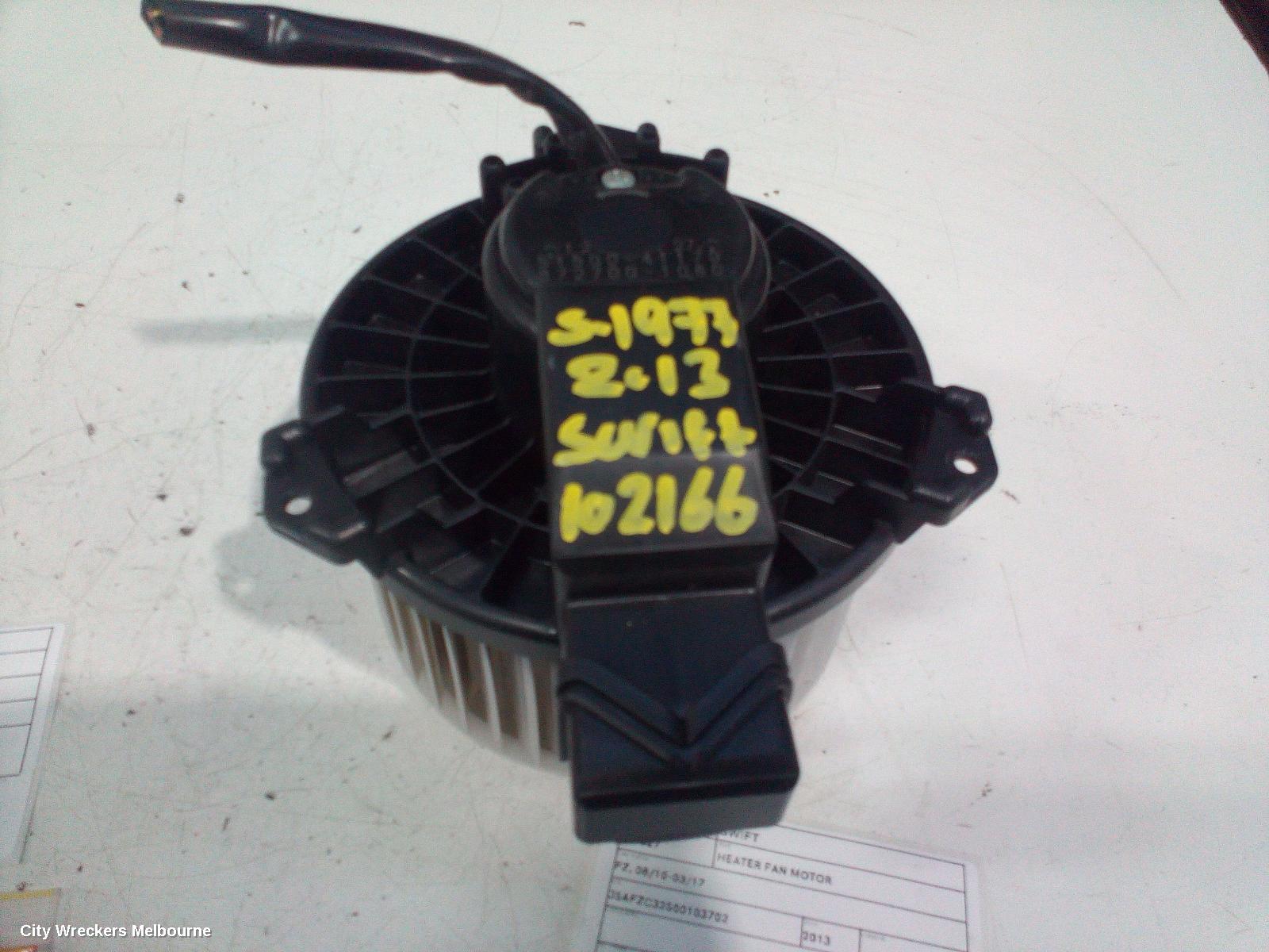 SUZUKI SWIFT HEATER FAN MOTOR, FZ, 08/2010 - 03/2017