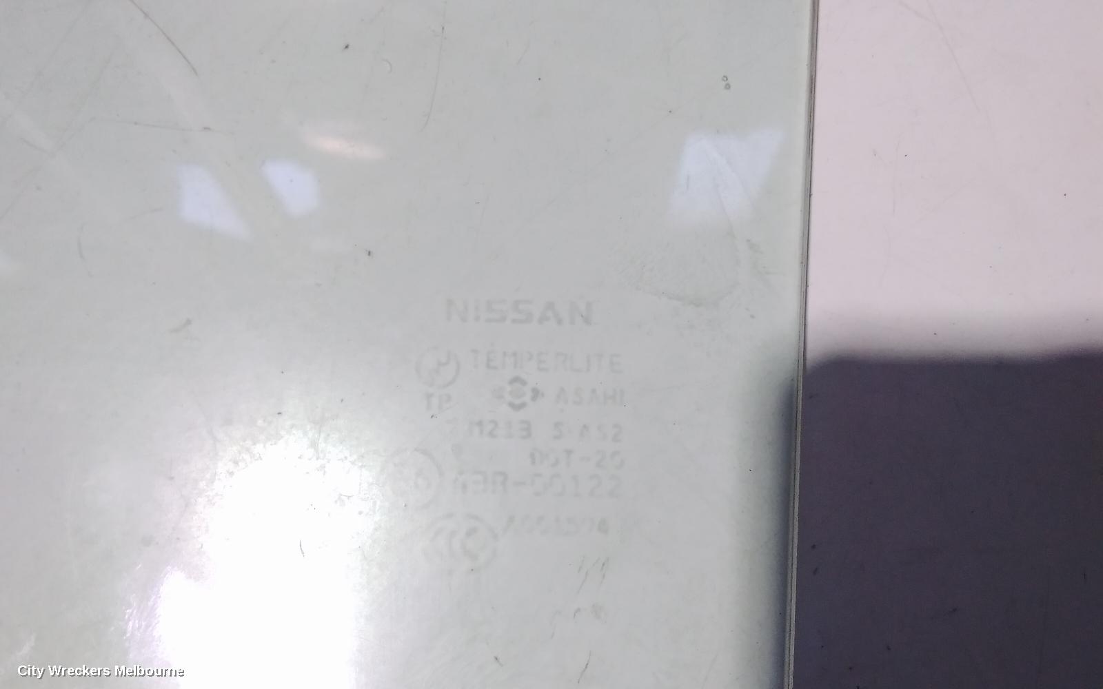 NISSAN XTRAIL RIGHT REAR DOOR WINDOW, T30, 10/2001 - 09/2007