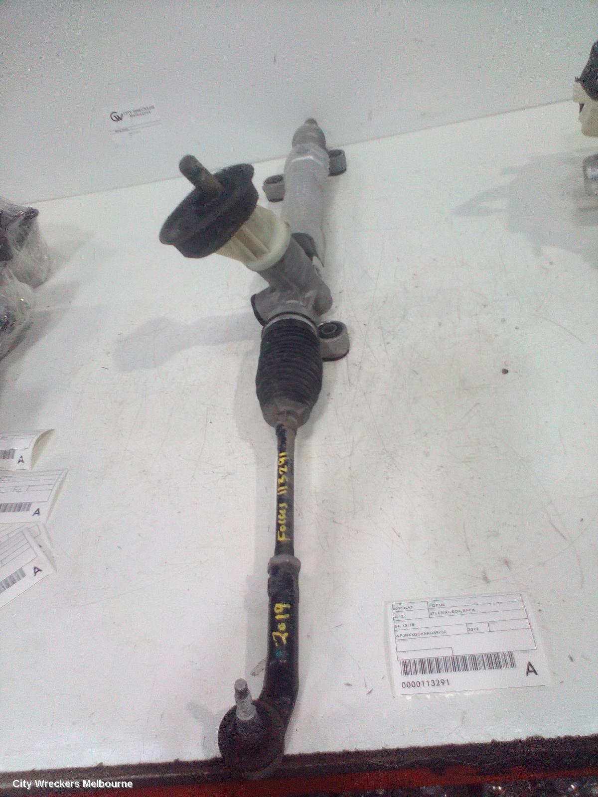 FORD FOCUS STEERING BOX/RACK, SA, 10/2018 ONWARDS