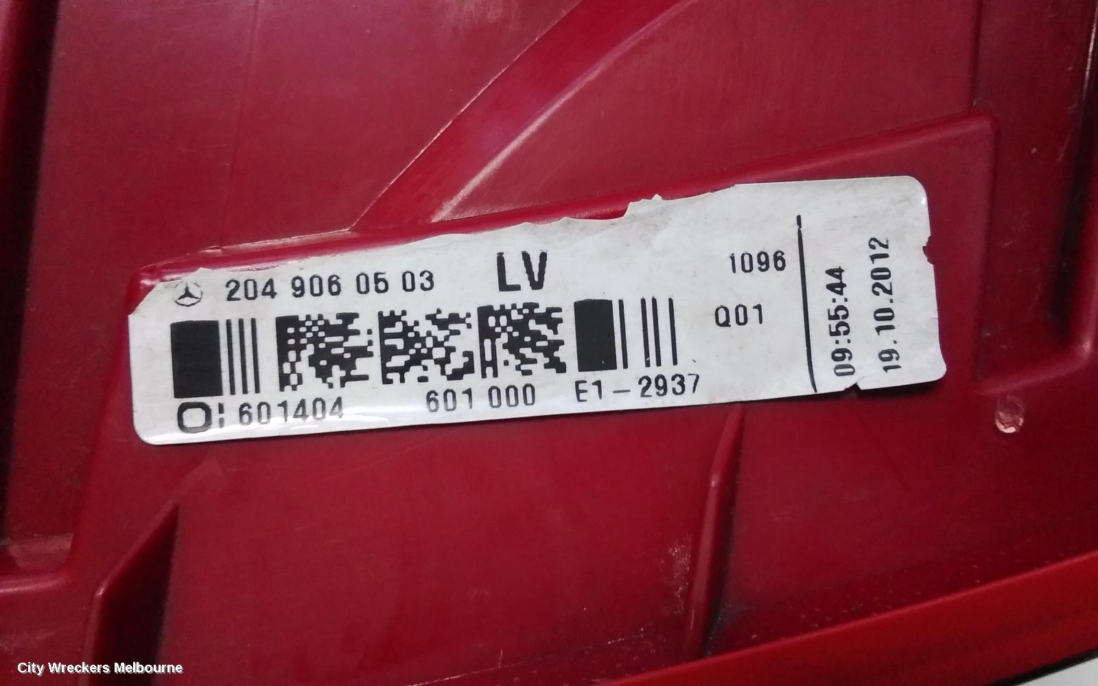 MERCEDES C CLASS RIGHT TAILLIGHT, C204, COUPE, LED TYPE, 03/2011 - 01/2015