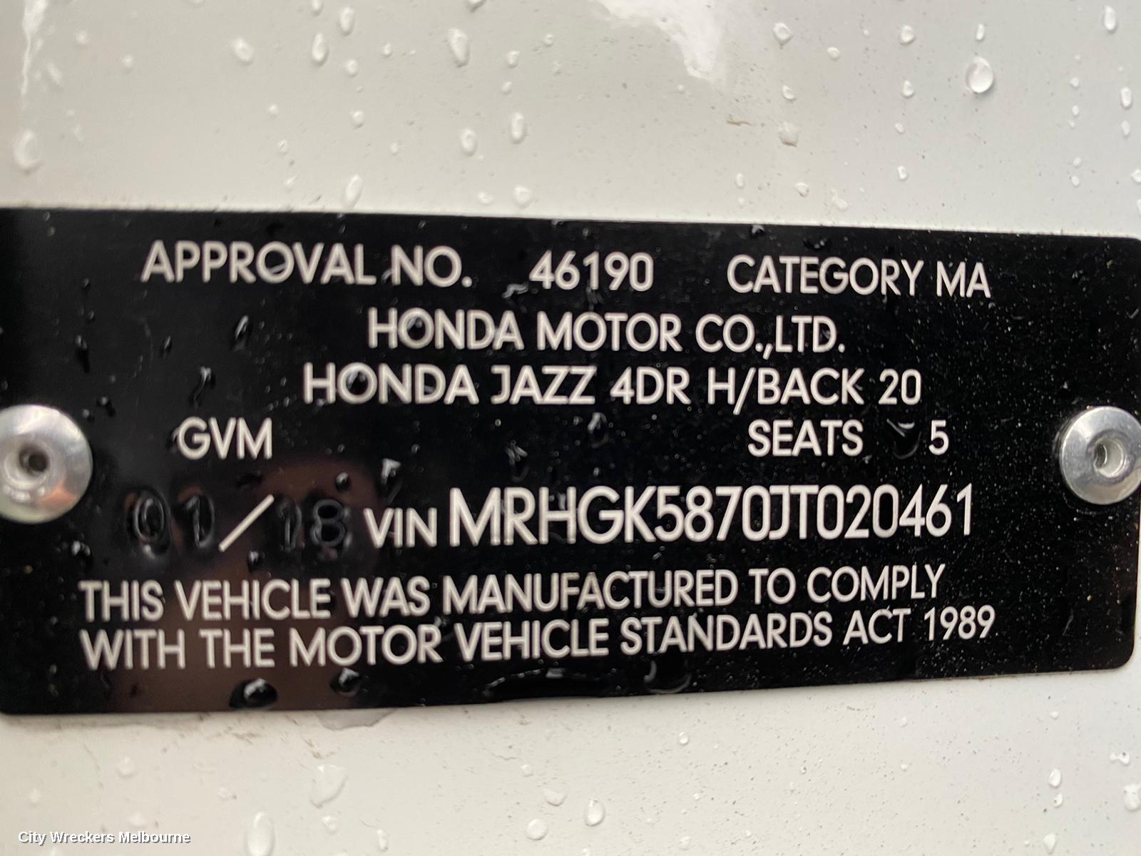 HONDA JAZZ RIGHT FRONT STRUT, GK/GF, VTI, 07/2014 ONWARDS