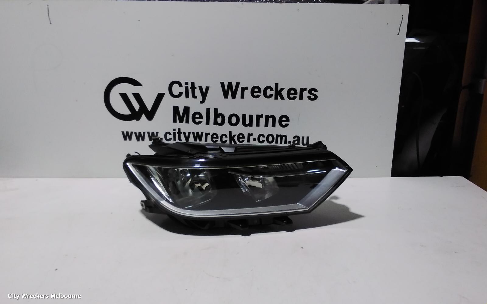 VOLKSWAGEN PASSAT RIGHT HEADLAMP, B8/MK7, HALOGEN TYPE, 06/2015 - 10/2019