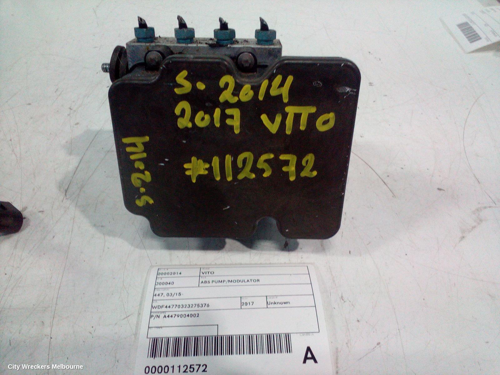 MERCEDES VITO ABS PUMP/MODULATOR, 447, 03/2015 ONWARDS
