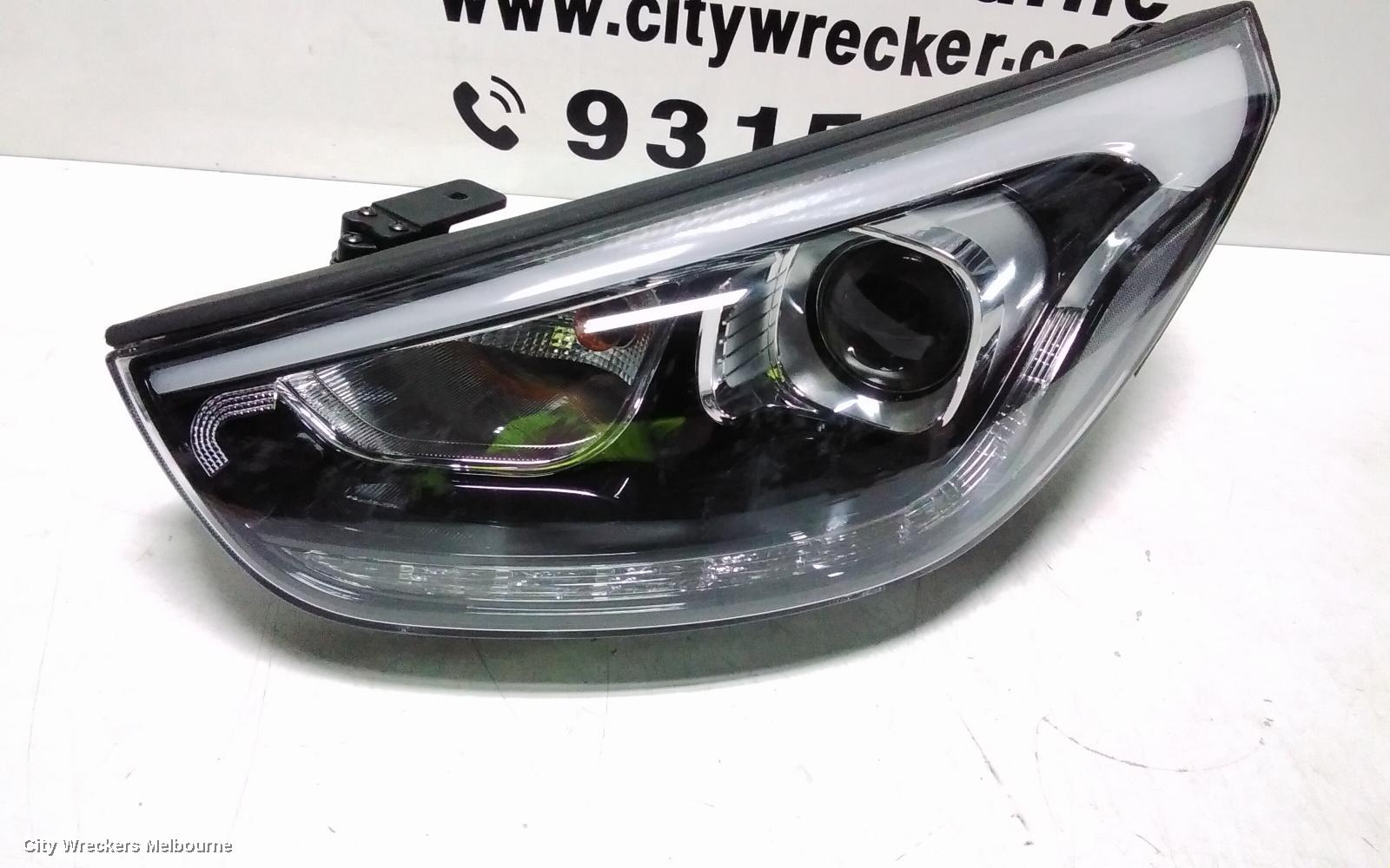 HYUNDAI IX35 LEFT HEADLAMP, LM SERIES, KOREAN BUILT (VIN KMHJ), LED AT BOTTOM TYPE, 09/2013 - 01/2016
