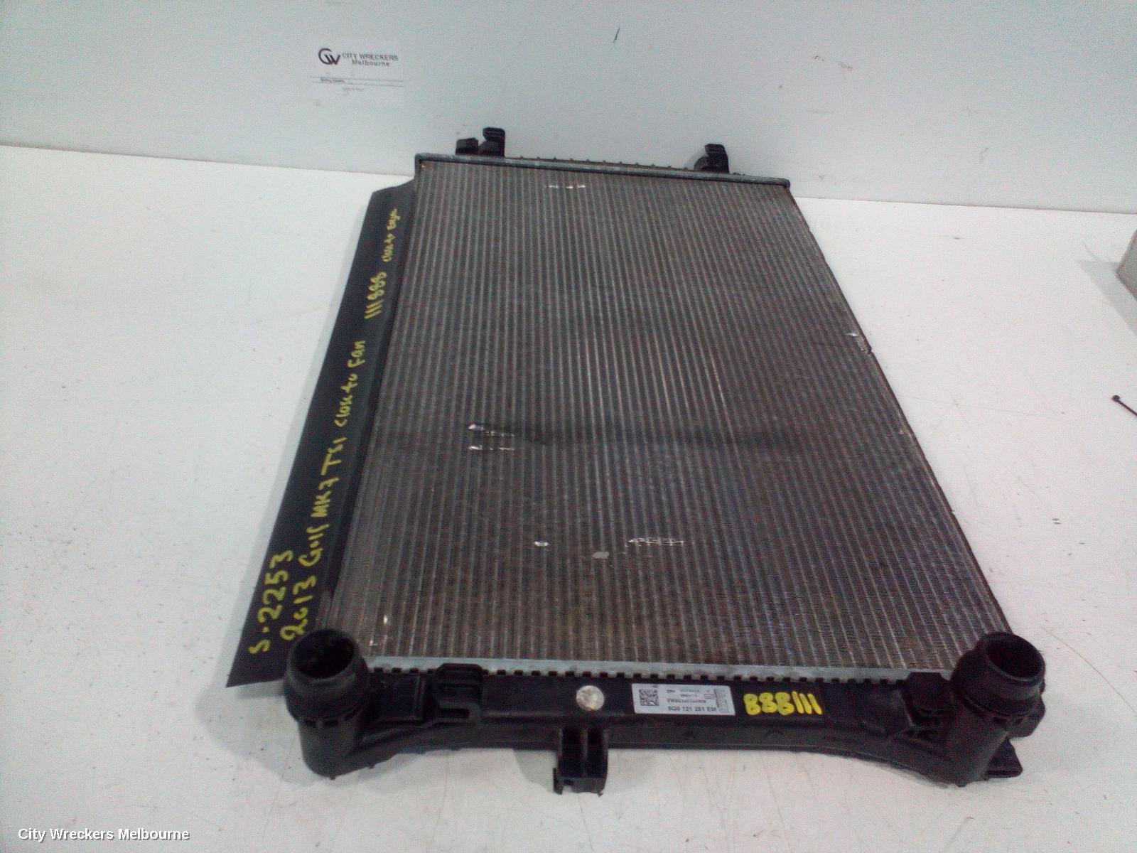 VOLKSWAGEN GOLF RADIATOR, PRIMARY RADIATOR (CLOSEST TO ENGINE), AUTO/MANUAL, 1.4, PETROL, GEN 7, 12/2012 - 08/2020
