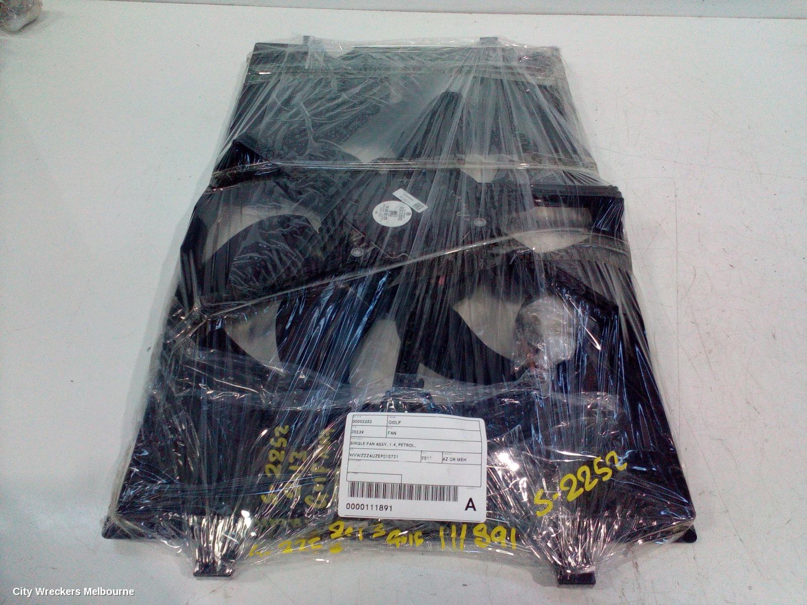 VOLKSWAGEN GOLF FAN, SINGLE FAN ASSY, 1.4, PETROL, CXSA/CHPA/CMBA/CZCA/CZDA/CPTA CODE, 400W (BROSE),  GEN 7, 01/2013 - 08/2020