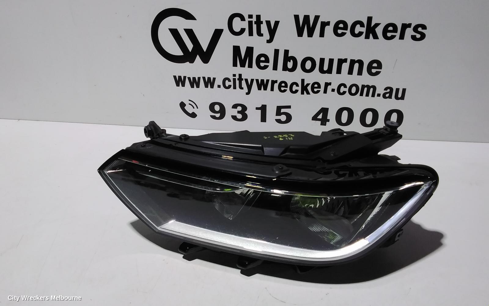 VOLKSWAGEN PASSAT LEFT HEADLAMP, B8/MK7, HALOGEN TYPE, 06/2015 - 10/2019